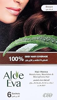 حنة شعر من الوي ايفا بلون بني 6 اكياس