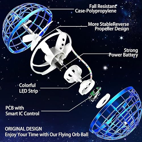 Miniatura 3 de Nacai Flying Orb Ball,Galaxy Ball Toy 2023,Hover Orbs Cosmic Globe Boomerang Ball,Atmotoys Magic Spinner Drone Cool Christmas Birthday Gifts for