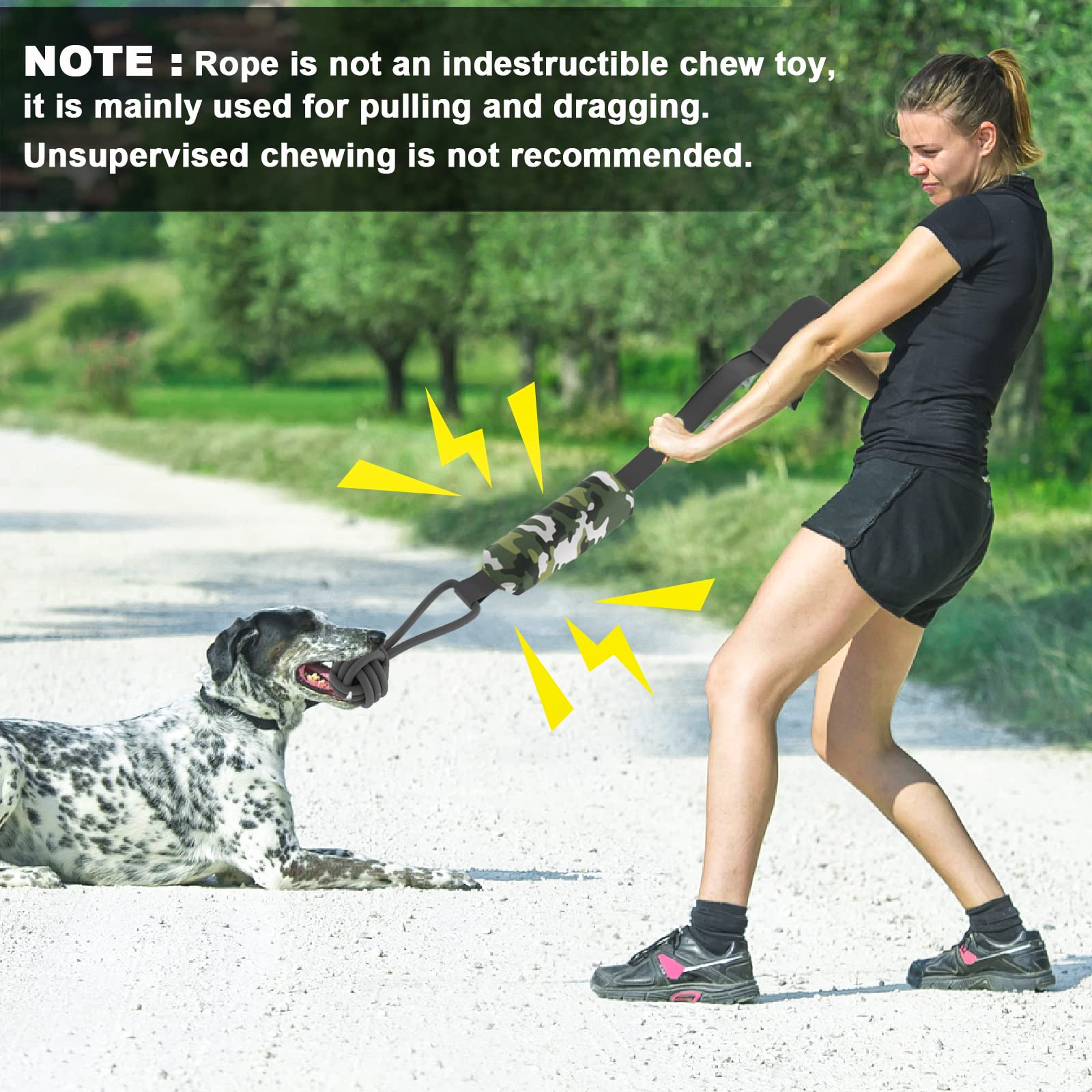 Amazon.com : Interactive Dog Tug Toy,Indestructible Dog Toys for Aggressive  Chewers,Tough Squeaky Dog Rope Toys for Training,Tug of War Dog Toy Balls  for Medium & Large Dogs : Pet Supplies