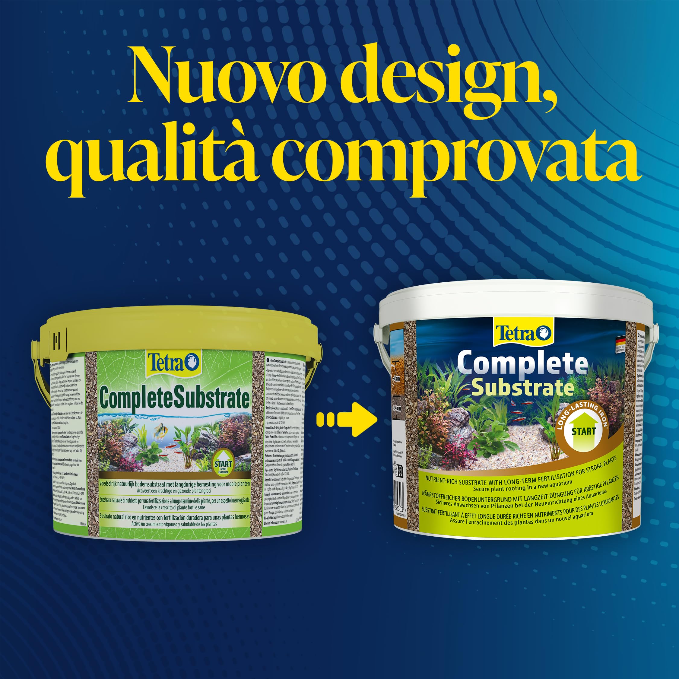 Tetra Complete Substrate - Substrato ricco di sostanze nutritive con fertilizzante a lunga durata per piante sane, per l'allestimento di un nuovo acquario, secchio da 5 kg