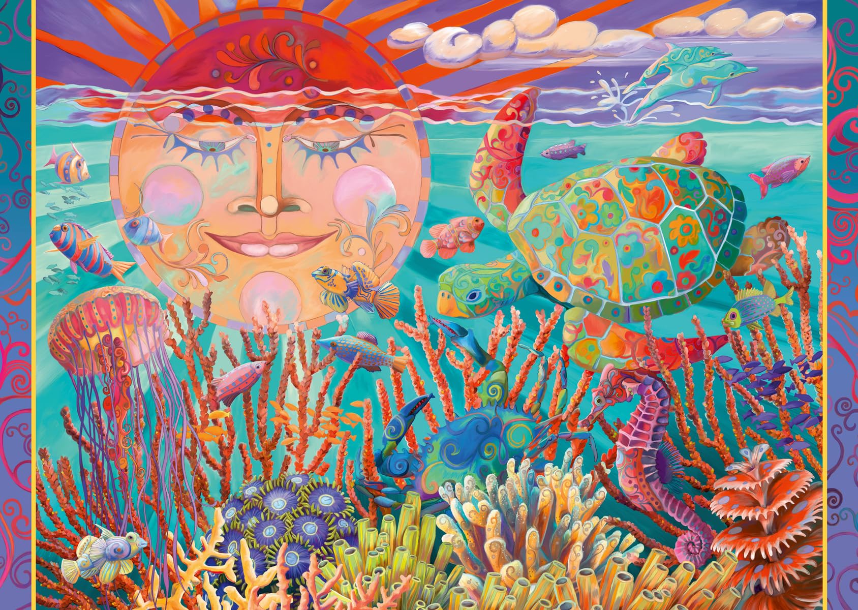 Sun and Sea 500 Piece Large Format Jigsaw Puzzle for Adults - 12001003 - Easy to See & Easy to Hold Large Pieces Fit Together Perfectly