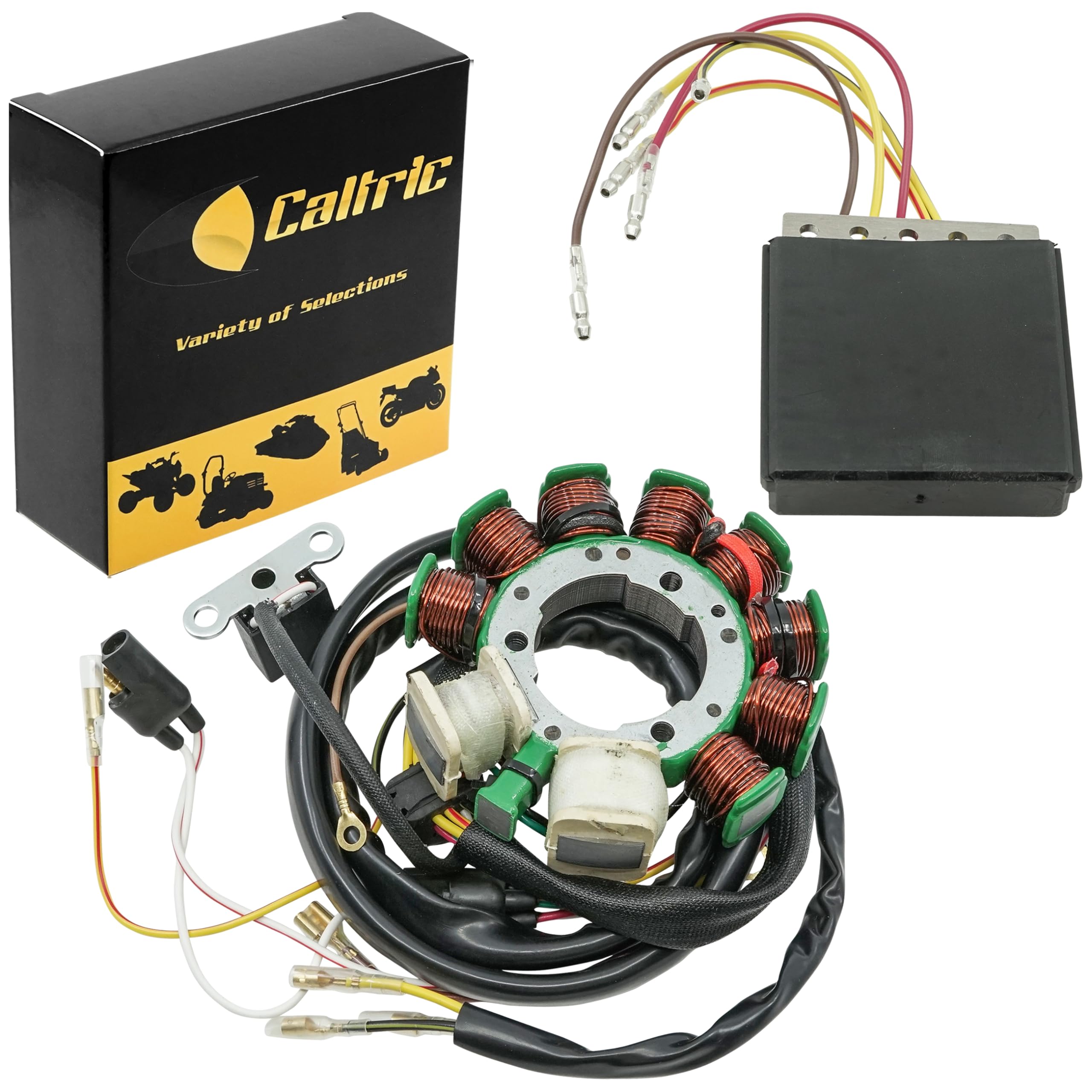 Caltric Stator and Regulator Rectifier Compatible With Polaris Sportsman 500 1996 1997 4-Stroke