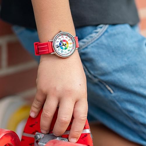 Miniatura 3 de Kiddus Educational Kids Watch for Children Boy and Girl. Analogue Time Teacher Wristwatch with Exercises. Japanese Quartz Movement. Easy to Read and