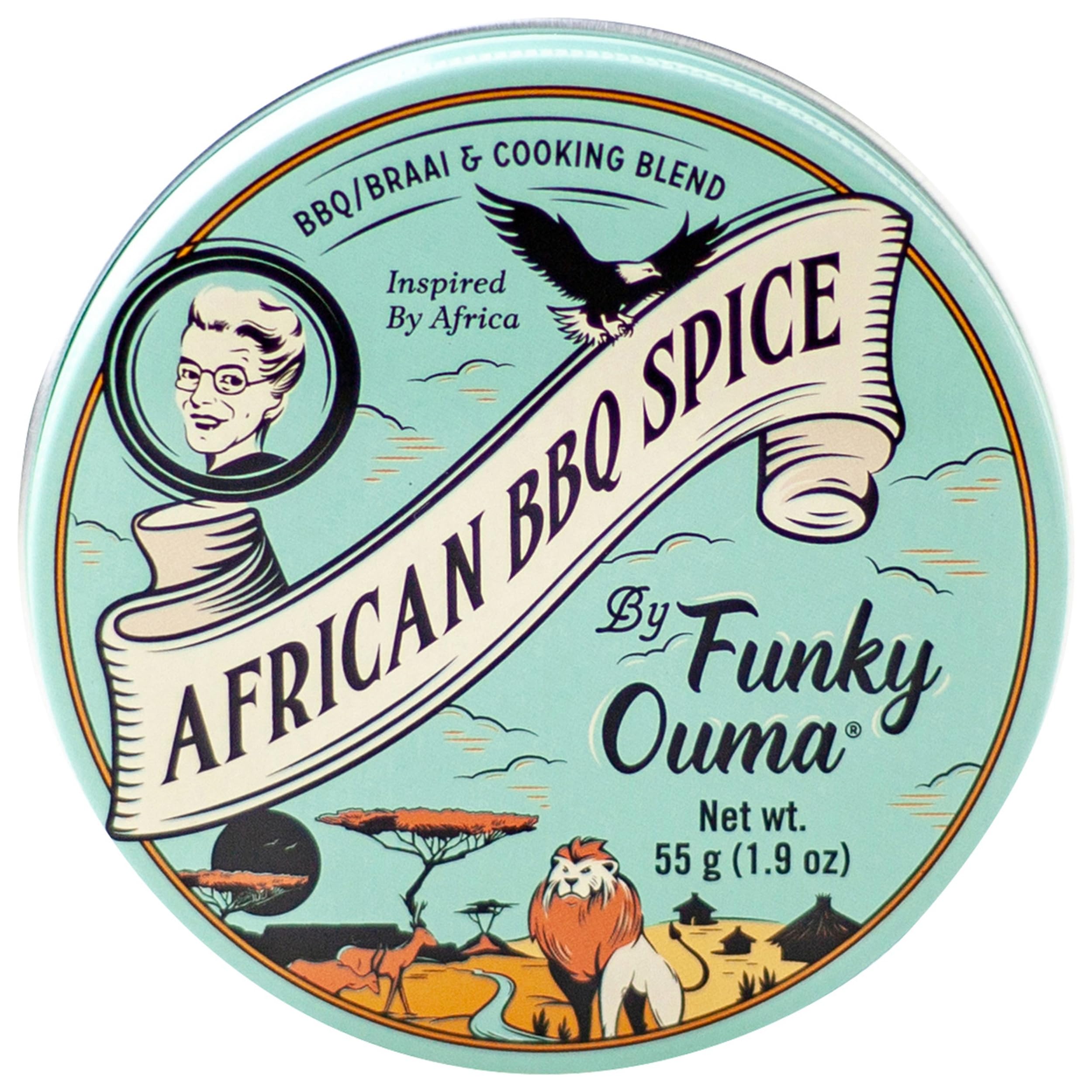 Funky Ouma BBQ Gewürzmischung Südafrika inkl. FeinWert E-Book (12 x 55 g)