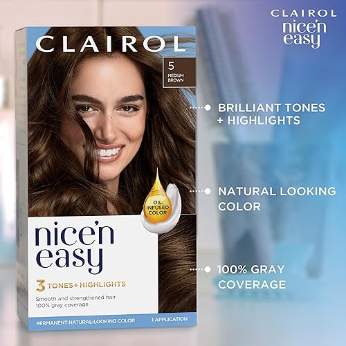 Miniatura 8 de Clairol - Tinte permanente Nice'n Easy para el cabello, color caoba claro 6R (Light Auburn), paquete de 3 unidades