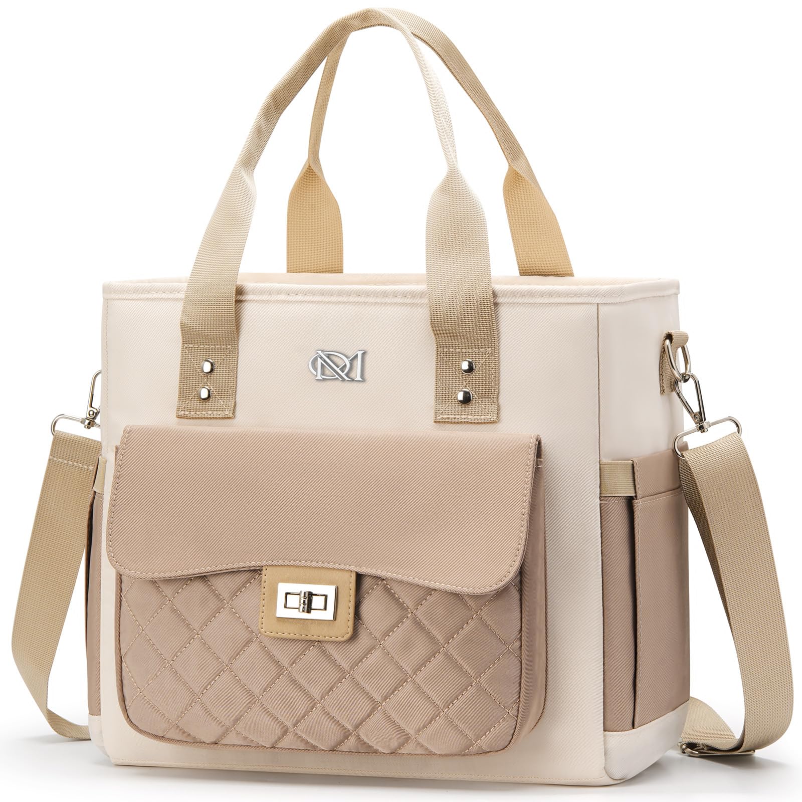 Grande boîte à déjeuner isotherme étanche pour femme pour le travail, sac fourre-tout isotherme pour adultes, Loncheras para Mujer, kaki beige