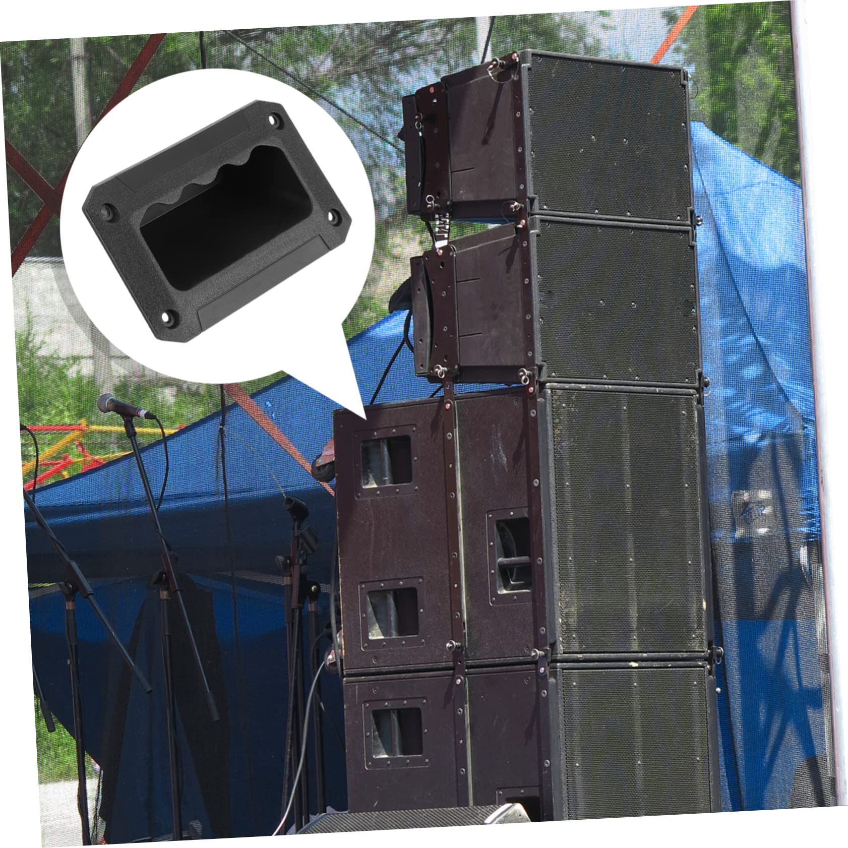 VILLCASE 8pcs Durable Amplifier Handle Replacement for Speaker Cabinet Comfortable Grasp Design Easy Installation Secure Mounting for Heavy Equipment