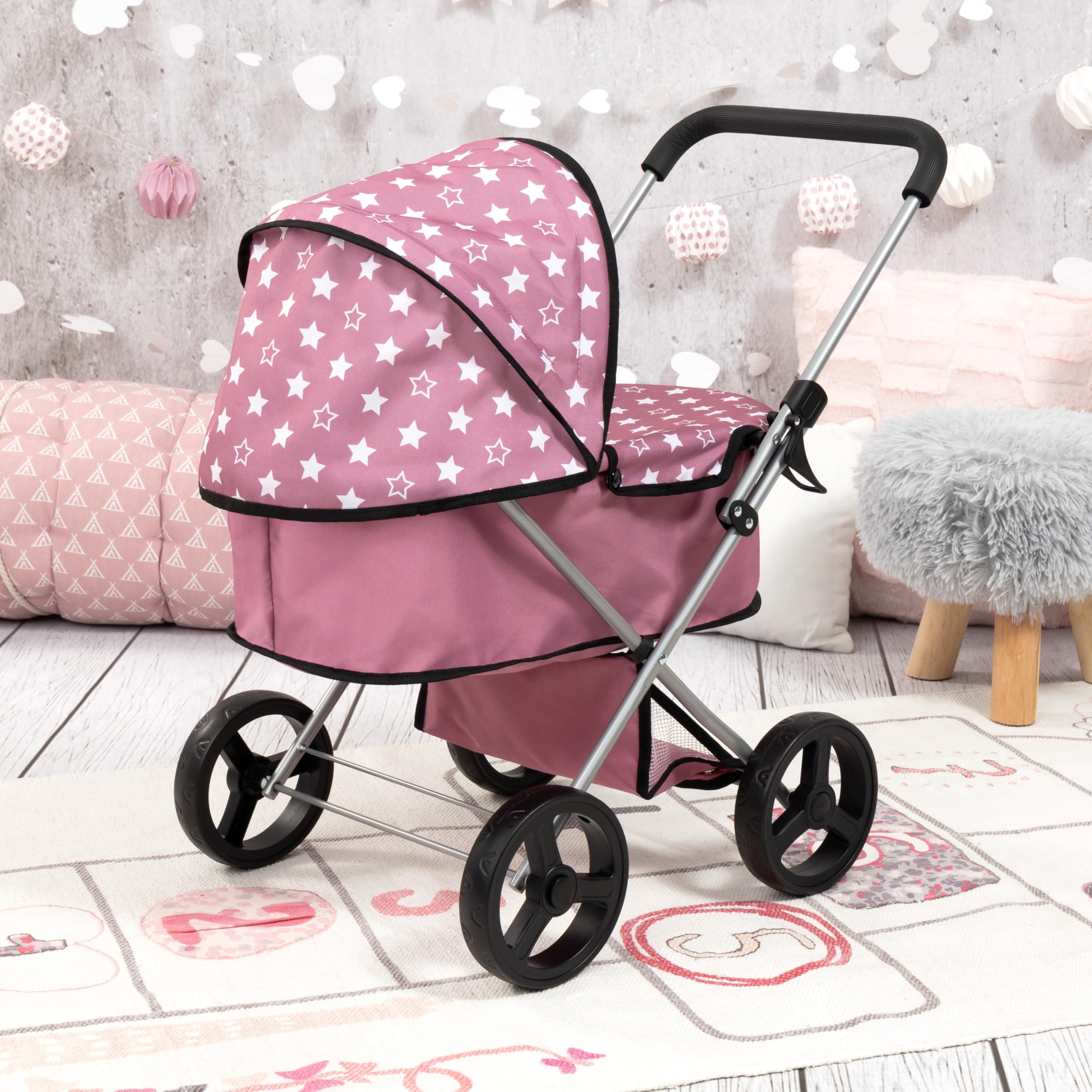 Bayer Design Carrozzina Per Bambole Trendy - Passeggino Pieghevole