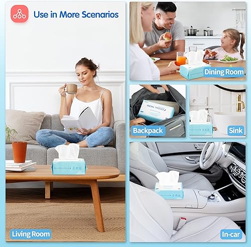 Miniatura 6 de HOMERHYME Toalla facial, 600 toallitas faciales para eliminar el maquillaje, desechable a granel, biodegradable, ultrasuave y sin pelusas, sin