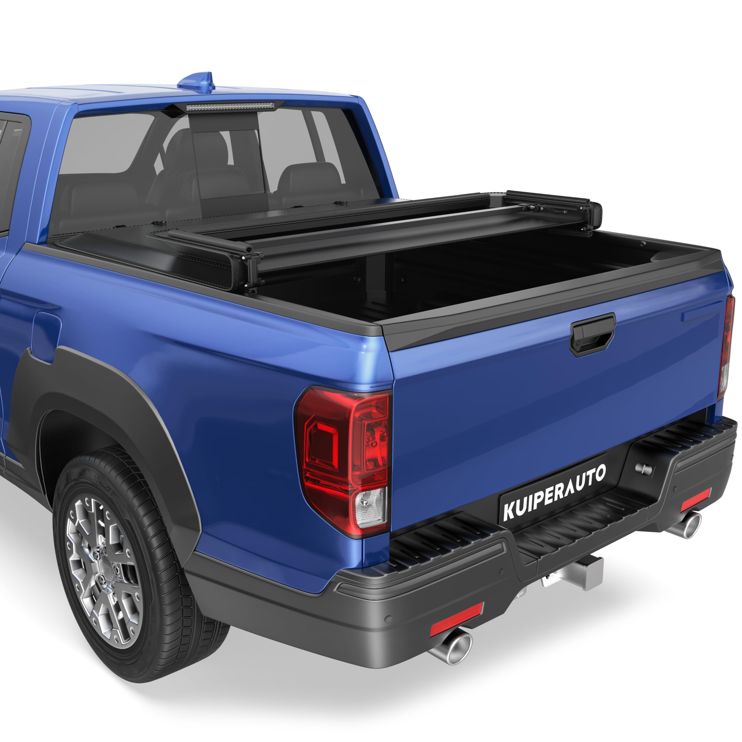 Photo 1 of KUIPERAUTO Soft Tri Folding Truck Bed Tonneau Cover Compatible for 2017-2026 Honda Ridgeline w/o Roll Bar or Utility Track System 5 FT Bed On Top 64 inch