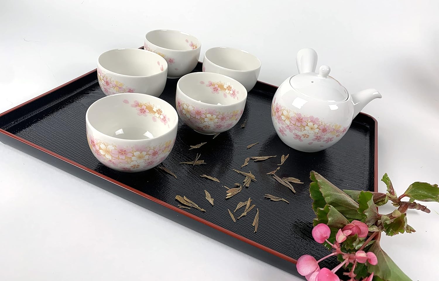 JapanBargain 4127, Large Japanese Serving Tay Traditional Plastic Lacquer Sushi Bento Lunch Dinner Serving Tray Tea Serving Tray Platter Made in Japan, 19 x 14-1/2 inch - Image 6