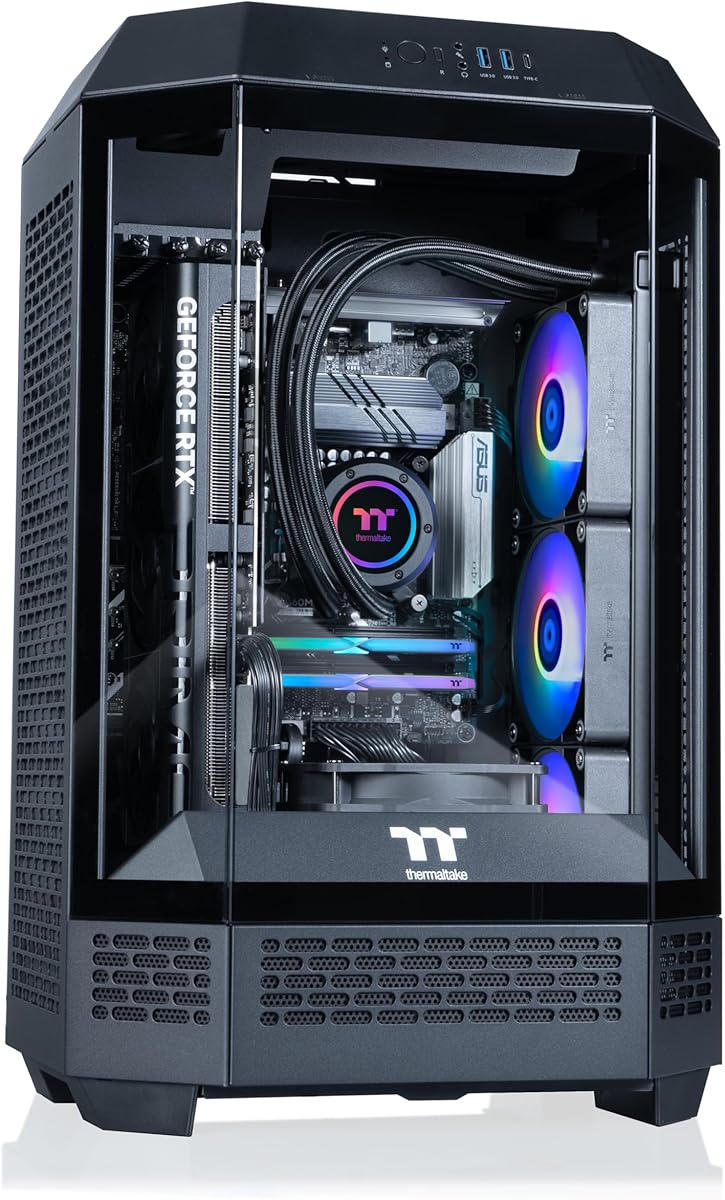 Thermaltake LCGS Reactor i1470 Gaming Desktop (Intel Core™ i9-14900KF, 32GB 6000MT/s DDR5 RGB Memory, NVIDIA GeForce® RTX 5070, 1TB NVMe M.2, WiFi, Windows 11) T3BK-B760-570-LCS : Electronics