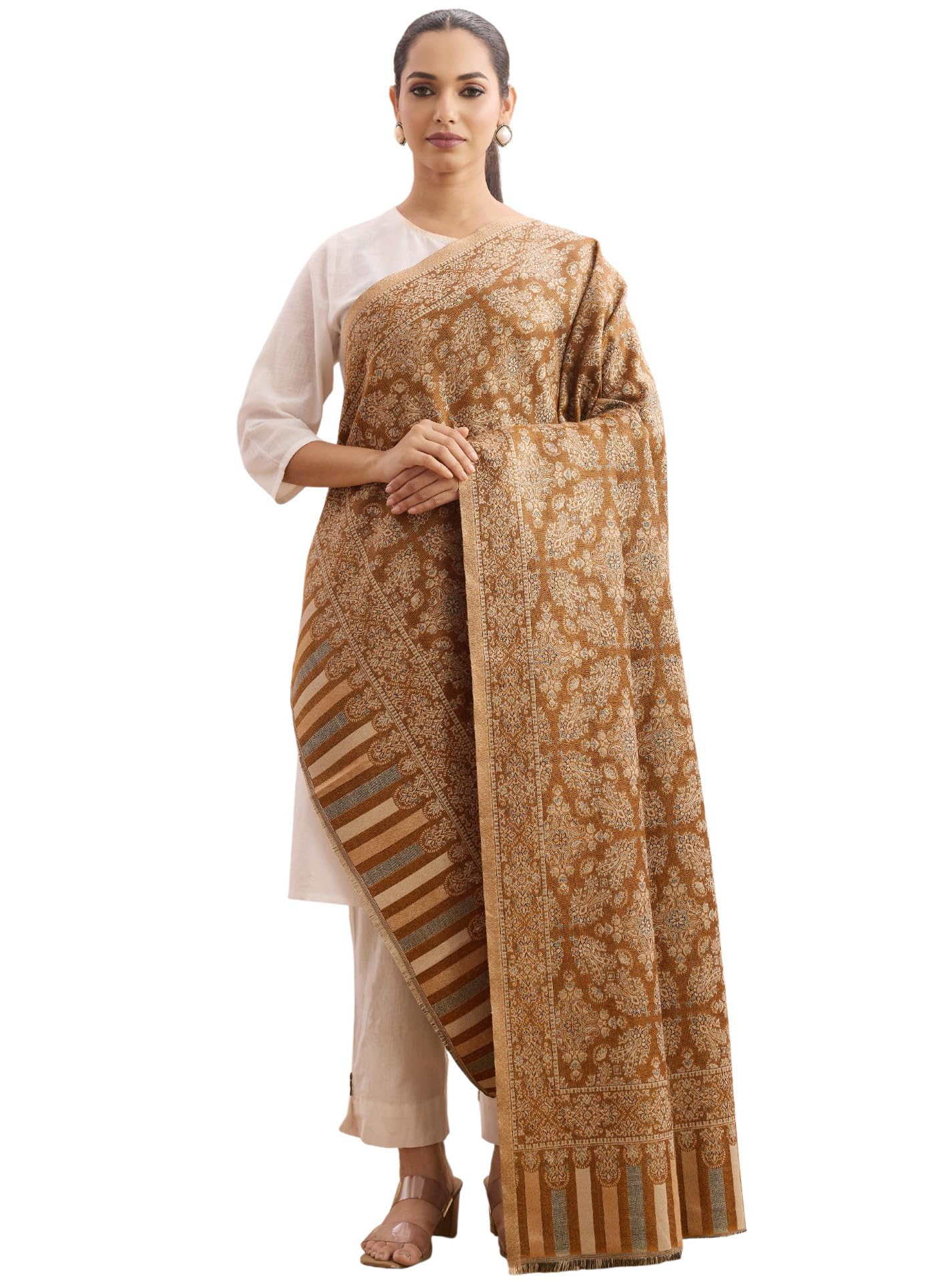 weavers villa Premium Women’s Shawl – Elegant, Soft & Warm Winter Wrap | Ethnic Shawl, Stole, Scarf with Modern Style | Perfect Winter Companion for Women of All Ages-picture-28