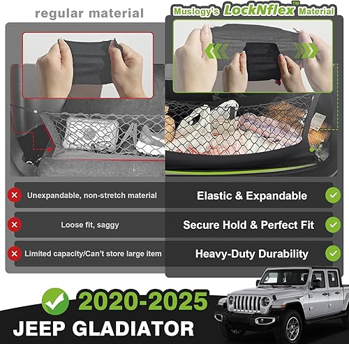 Miniatura 218 de Muslogy Red de carga para maletero estilo sobre compatible con Toyota RAV4 2013-2018, accesorios personalizados, organizador de maletero mejorado