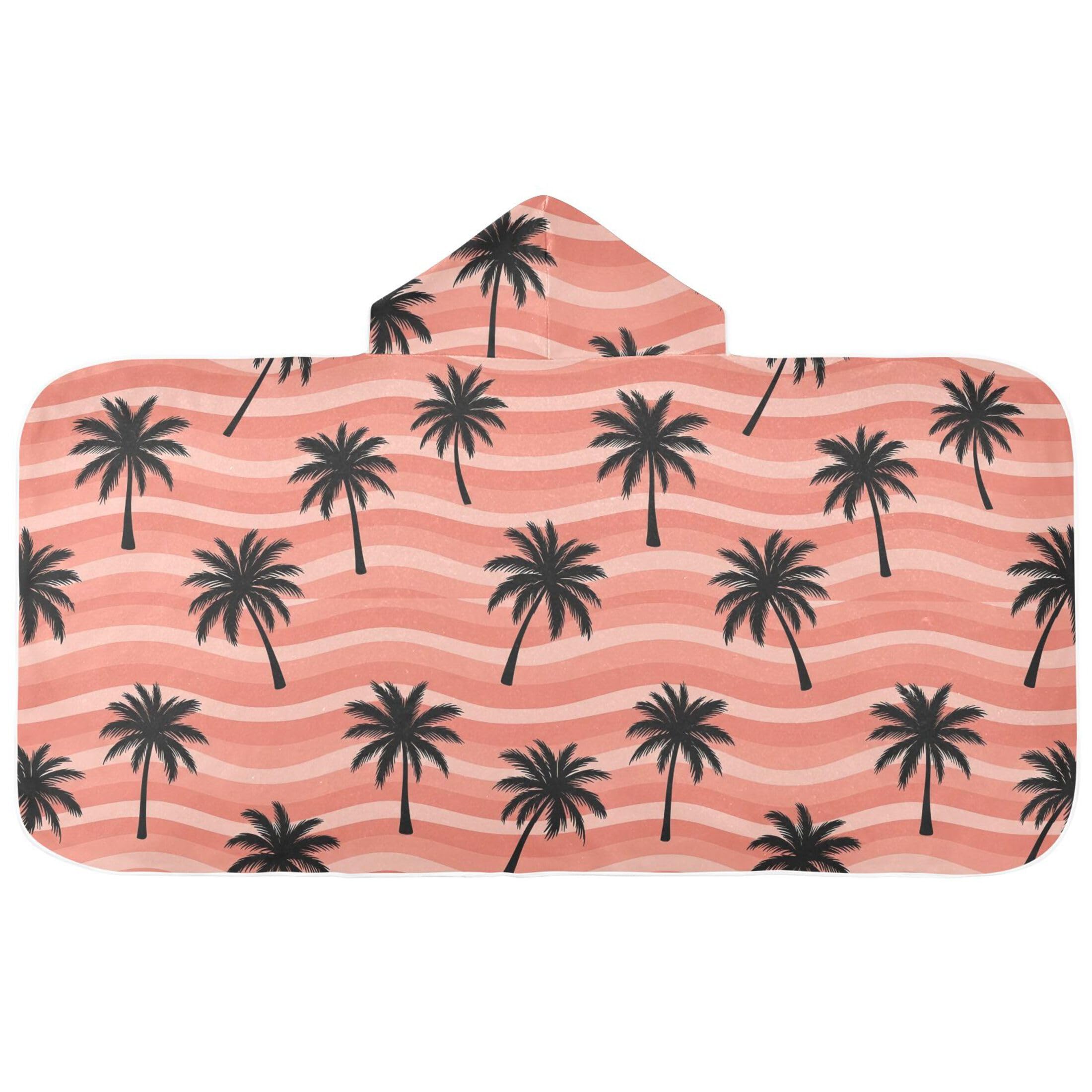 Fuauuyl Coconut Trees Hooded Baby Bath Towel Soft & Breathable Towel for Newborns Infants Toddlers, Nursery Essential