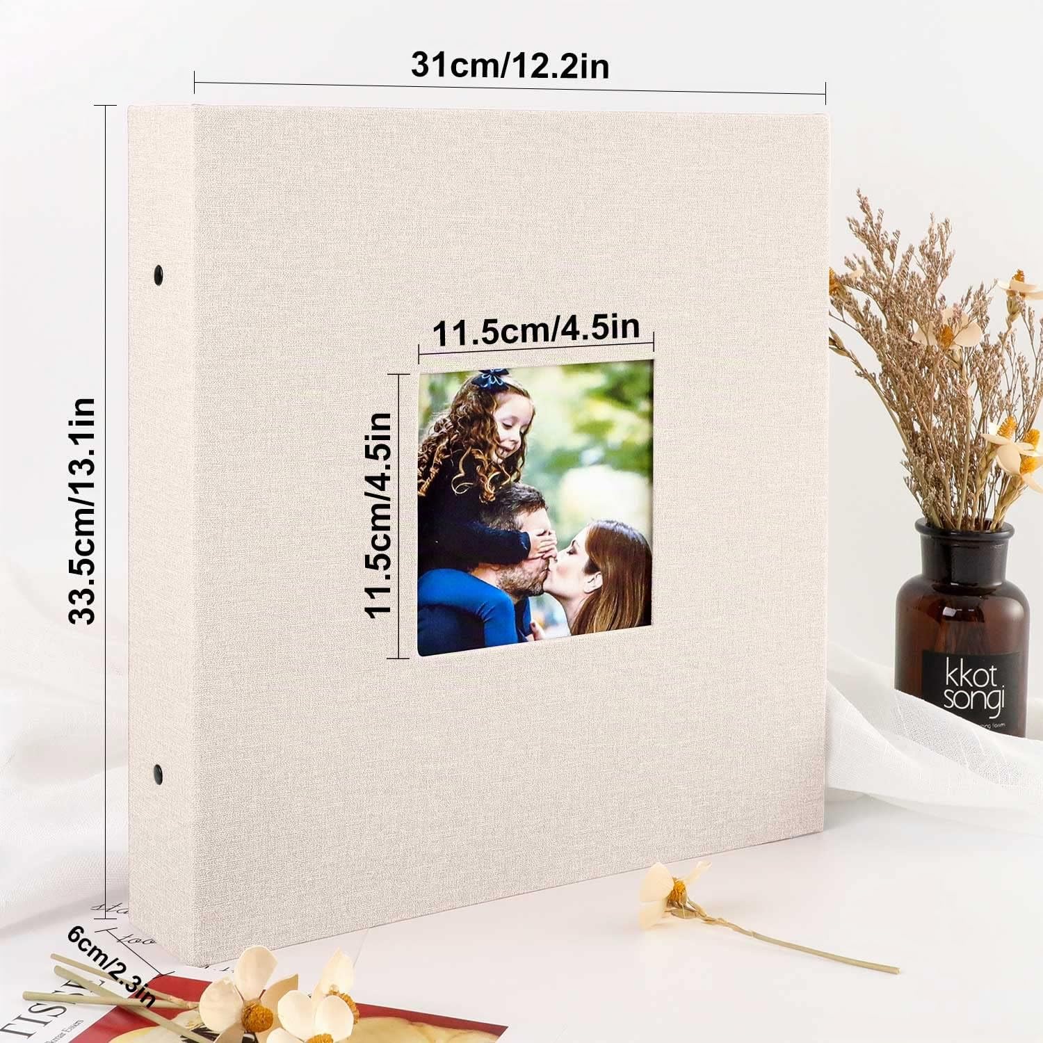 Lanpn Album Fotografico 10x15 600 Tasche, Biancheria Album Foto Portafoto Verticale Orizzontali 10x15cm Tascabile Tasca Beige
