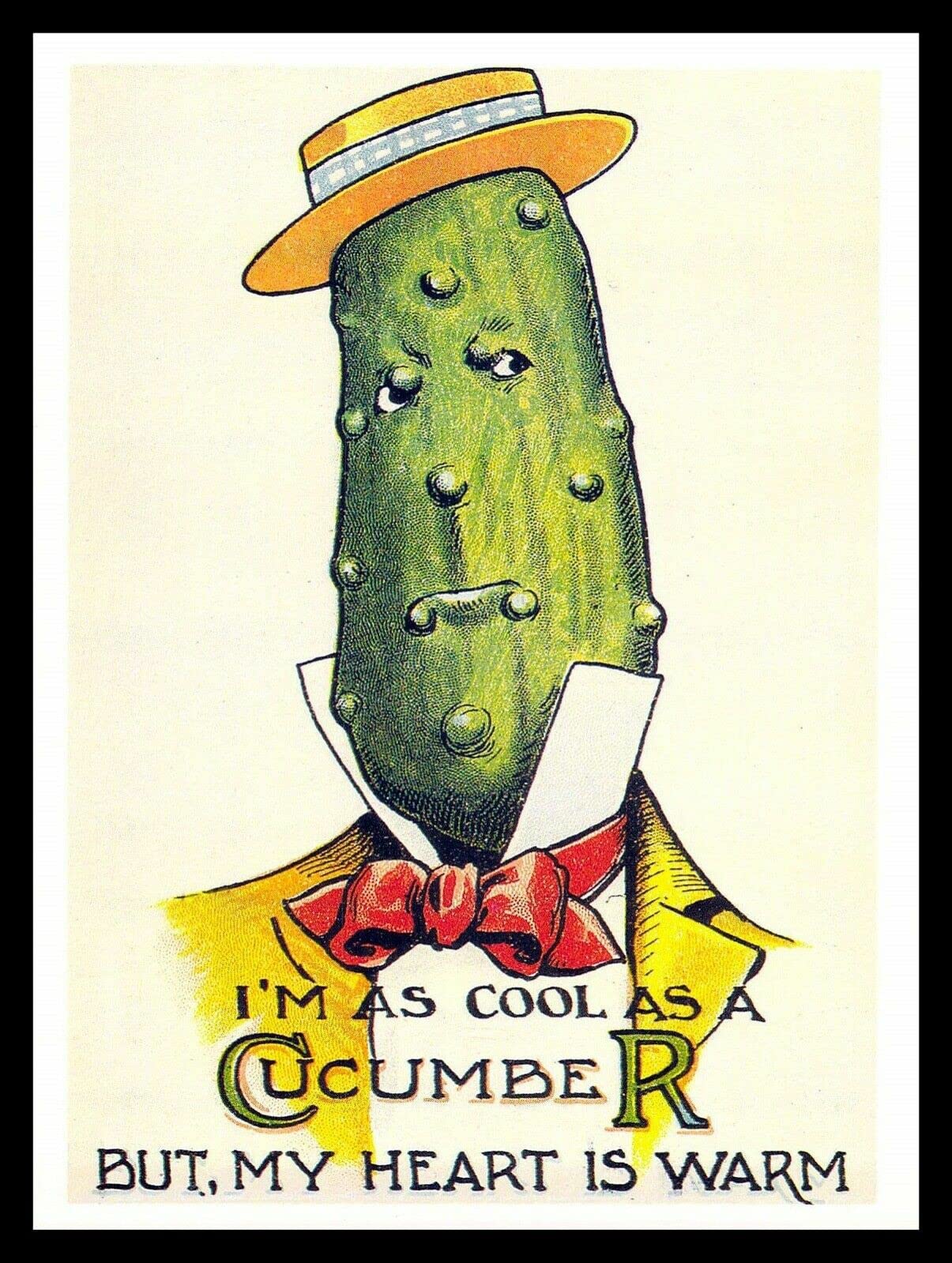 Cool as a Cucumber Vintage Style Metal Sign Plaque Man Cave Shed Vintage Metal Sign 12x8inch Tin Sign Plaque Poster for Garage Bar Bar Home Man Cave Wall Decor