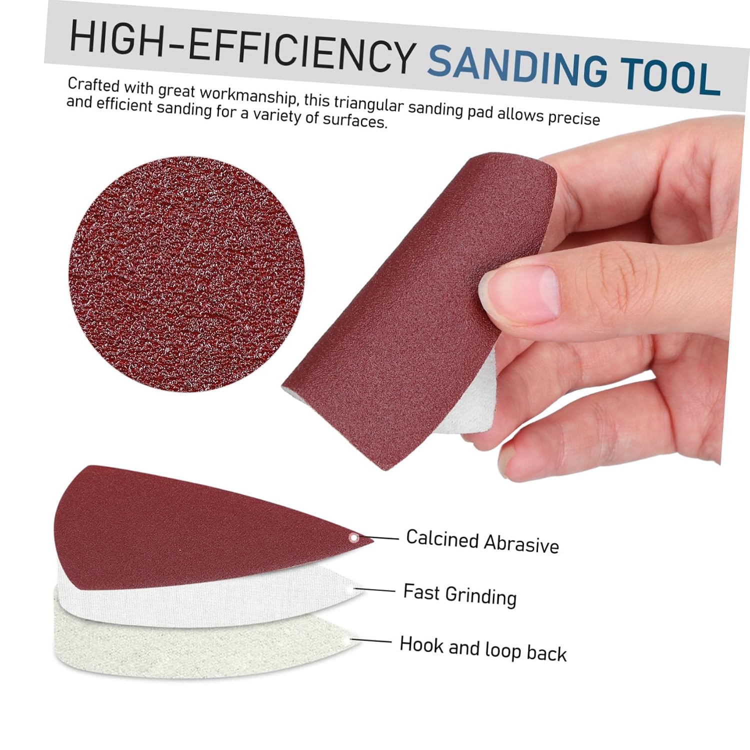 DOITOOL Triangle Sanding Paper Oscillating Tool Sanding Pad Detail Sander Sandpaper Versatile