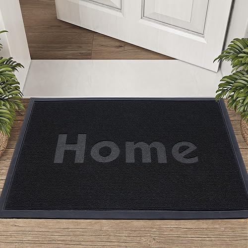 Miniatura 1 de LUMI Tapete para puerta delantera, duradero, resistente a la decoloración, impermeable, para interiores y exteriores, perfil bajo, fácil de limpiar,