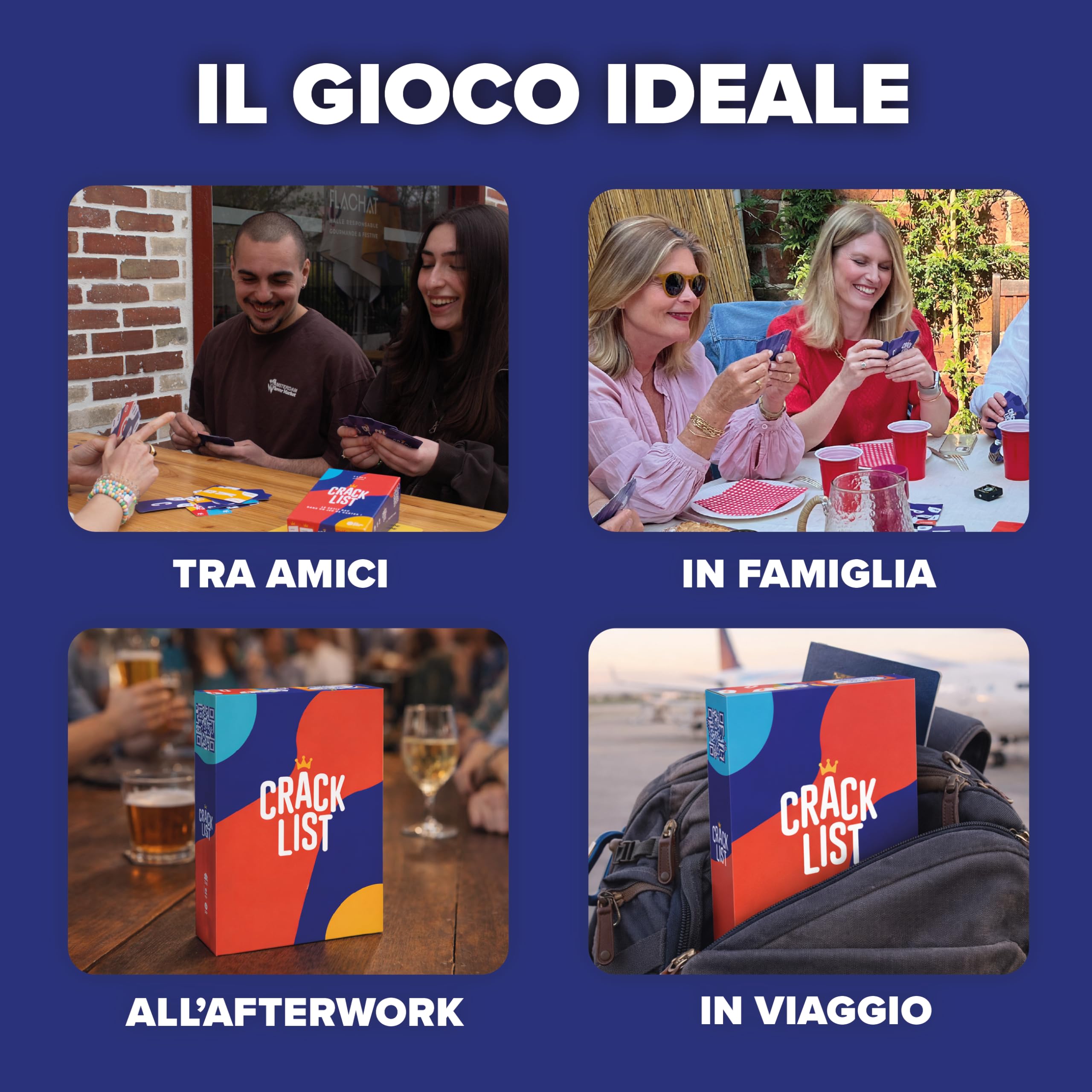 CRACK LIST – Gioco di Carte di Parole ispirato a Nomi Cose Città | Gioco da Tavolo per Tutta la Famiglia | 2-8 Giocatori | 30 Minuti | Dai 10 Anni | Versione Italiana