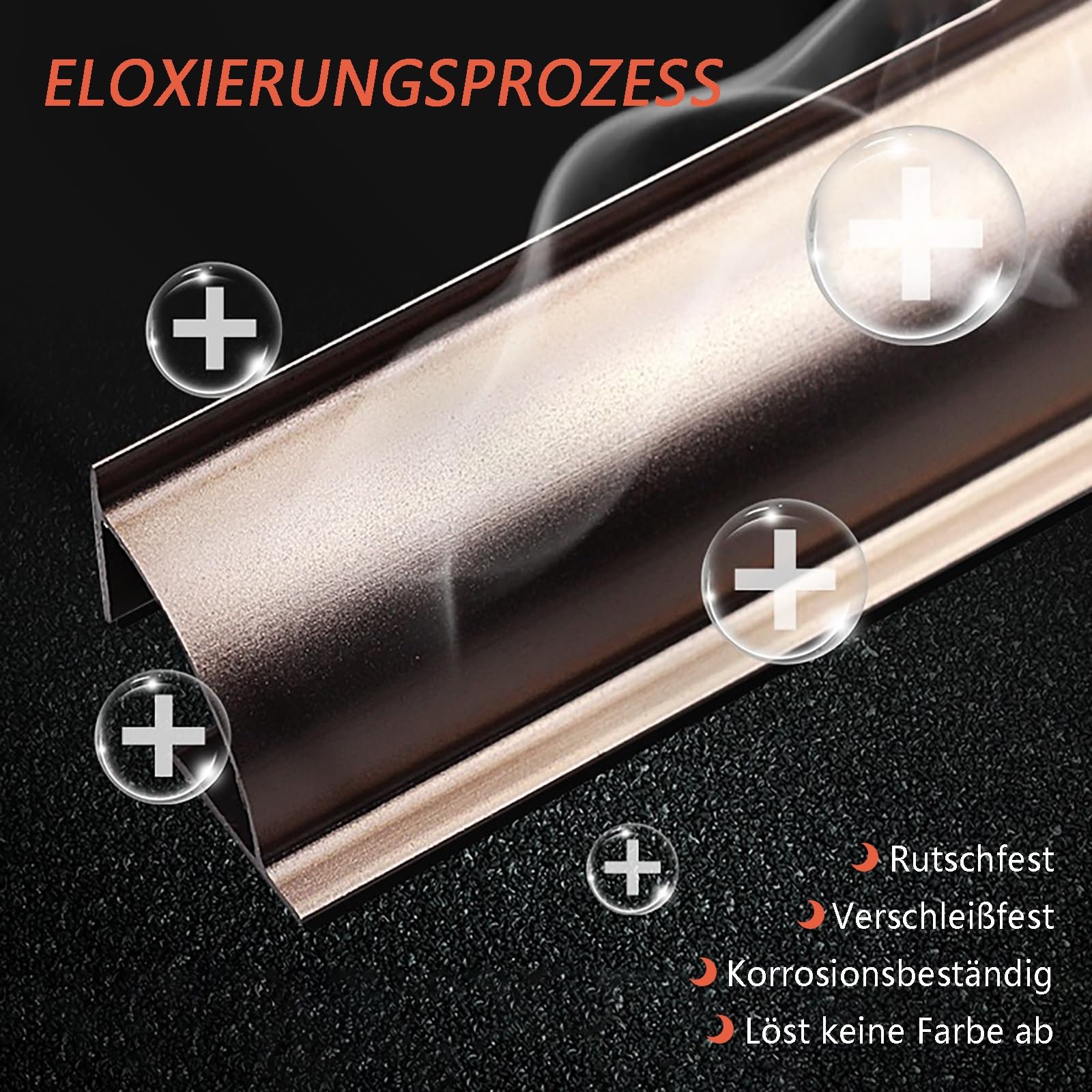Zócalos De Listones Finales De Aluminio - Perfil De Esquina De 135cm (2 Piezas) para Techo Moderno, Diseño Interior Elegante Y Ambientes del Hogar(Silber,Breite: 2.3 cm)