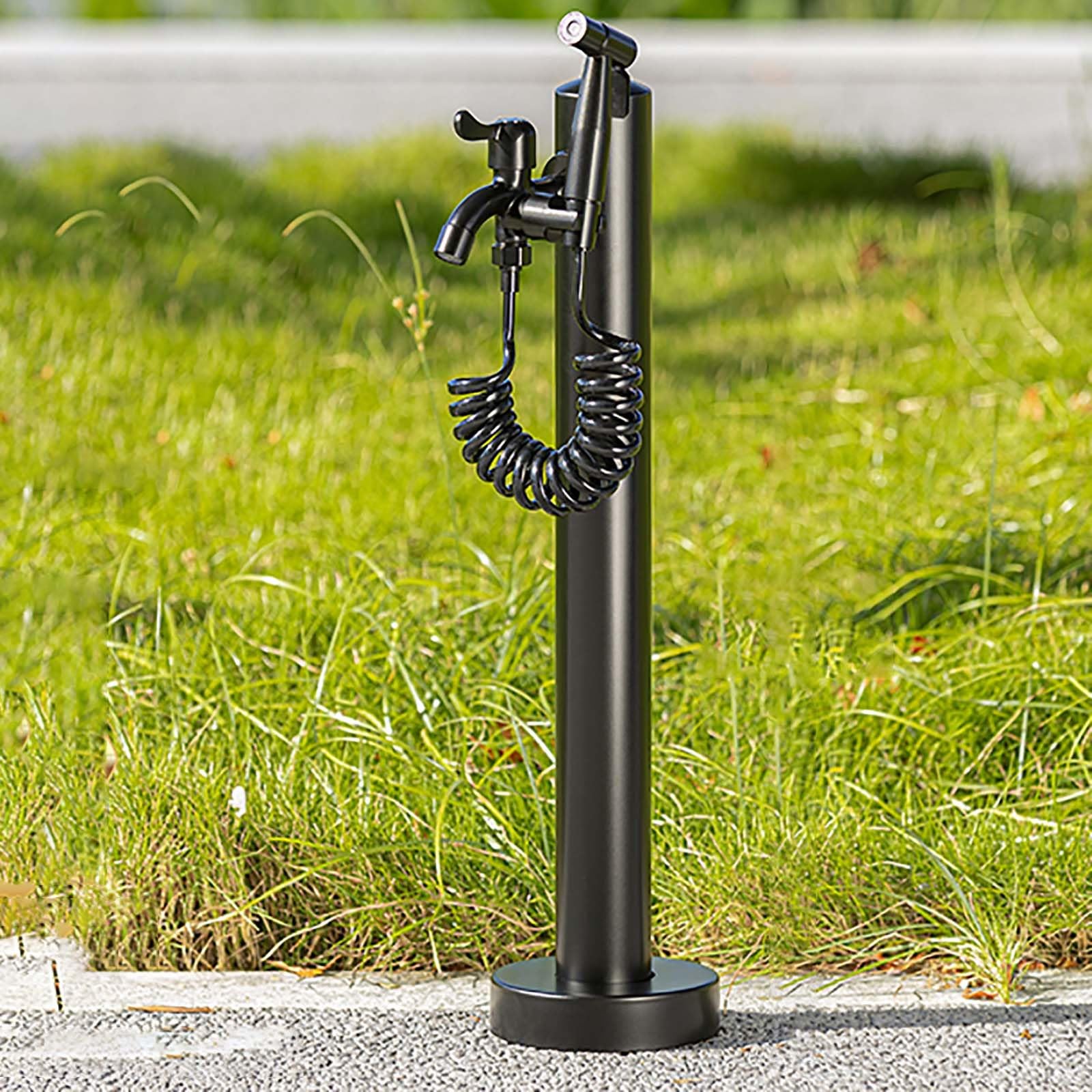 BHGFYXBS Stainless Steel Vertical Garden Water Column With Faucet - Decorative Outdoor Fountain & Water Dispenser For Garden Irrigation & Washing, Cylindrical Water Feature,size_name-W95cm/37.4in
