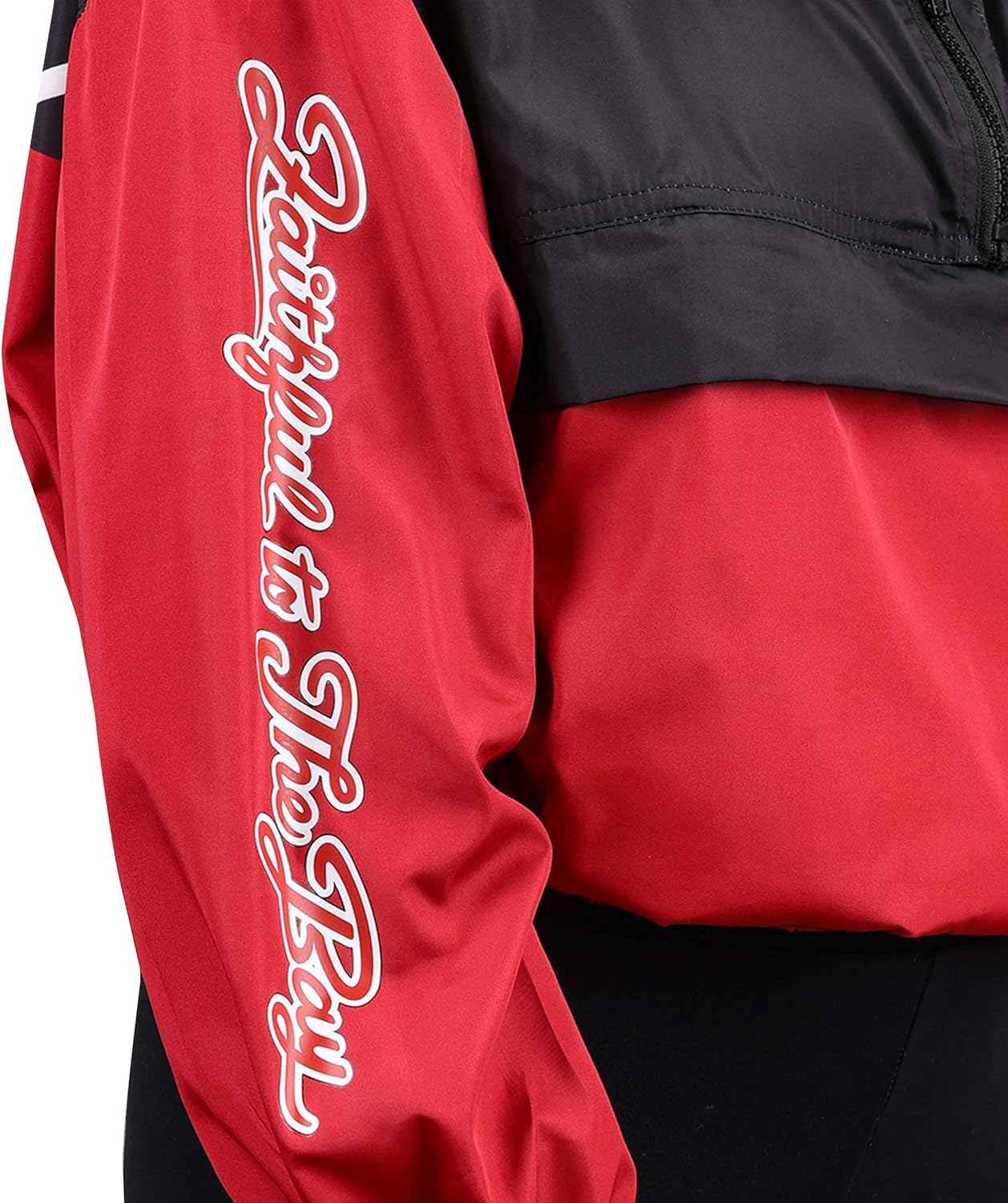 FOCO NFL womens Olivia Culpo X San Francisco 49ers Nfl Winning Play Windbreaker Jacket - Image 3