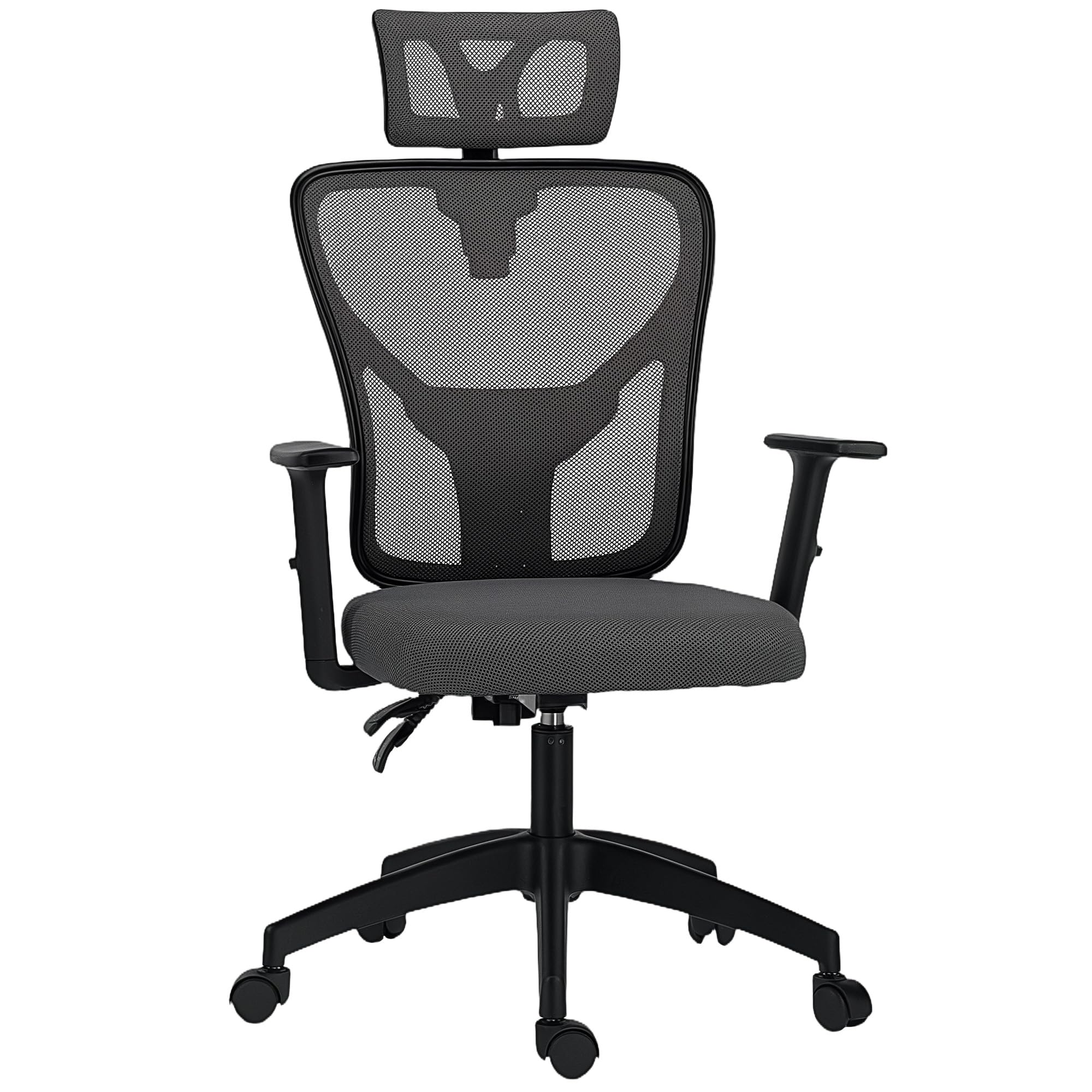 Vinsetto Sedia Ufficio Ergonomica 106-116cm Altezza Regolabile Grigio Scuro