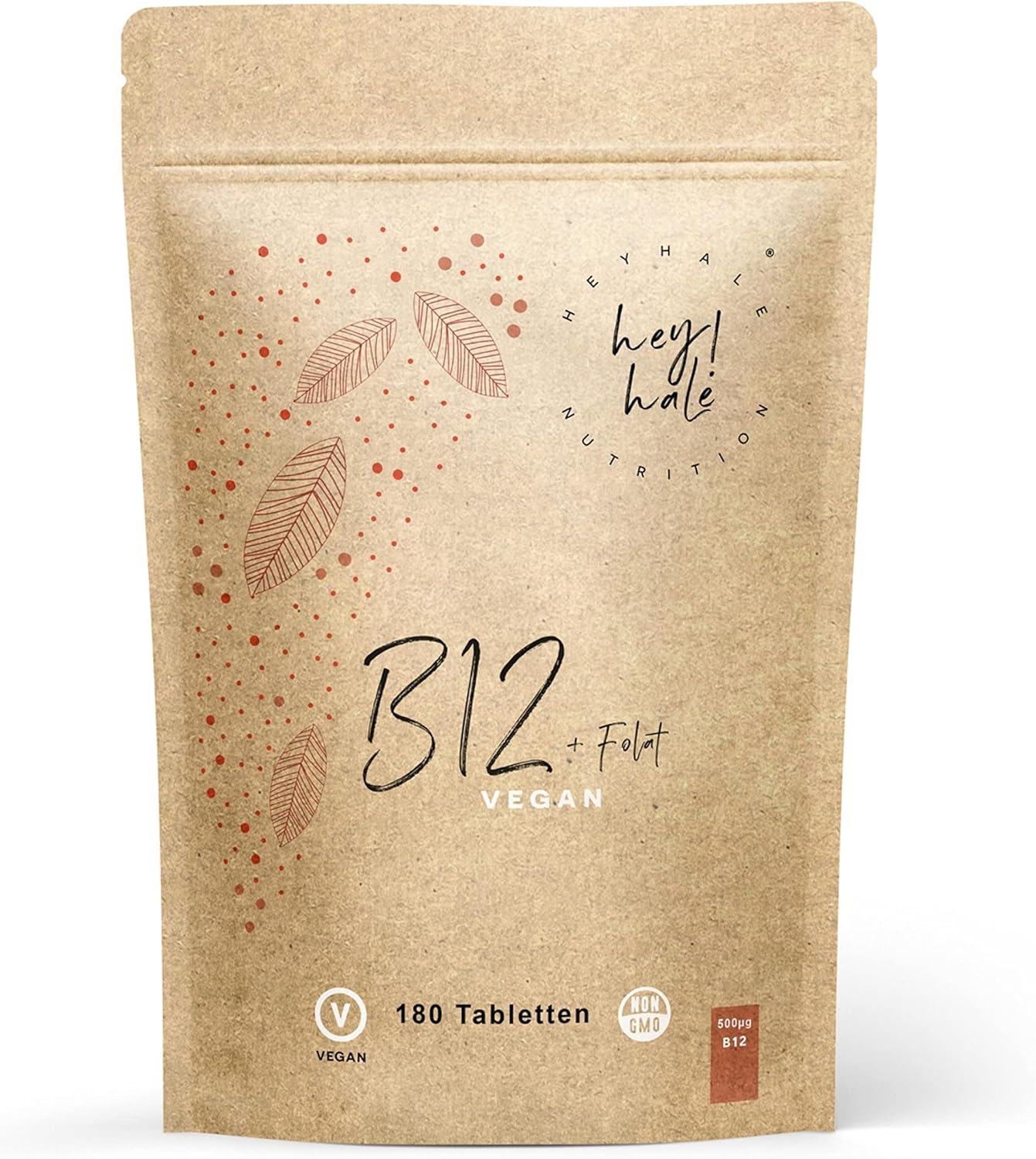 Vitamin b12 [180 Tabletten] 100 plastikfrei verpackt vegan b12 mit folsäure b12 tabletten