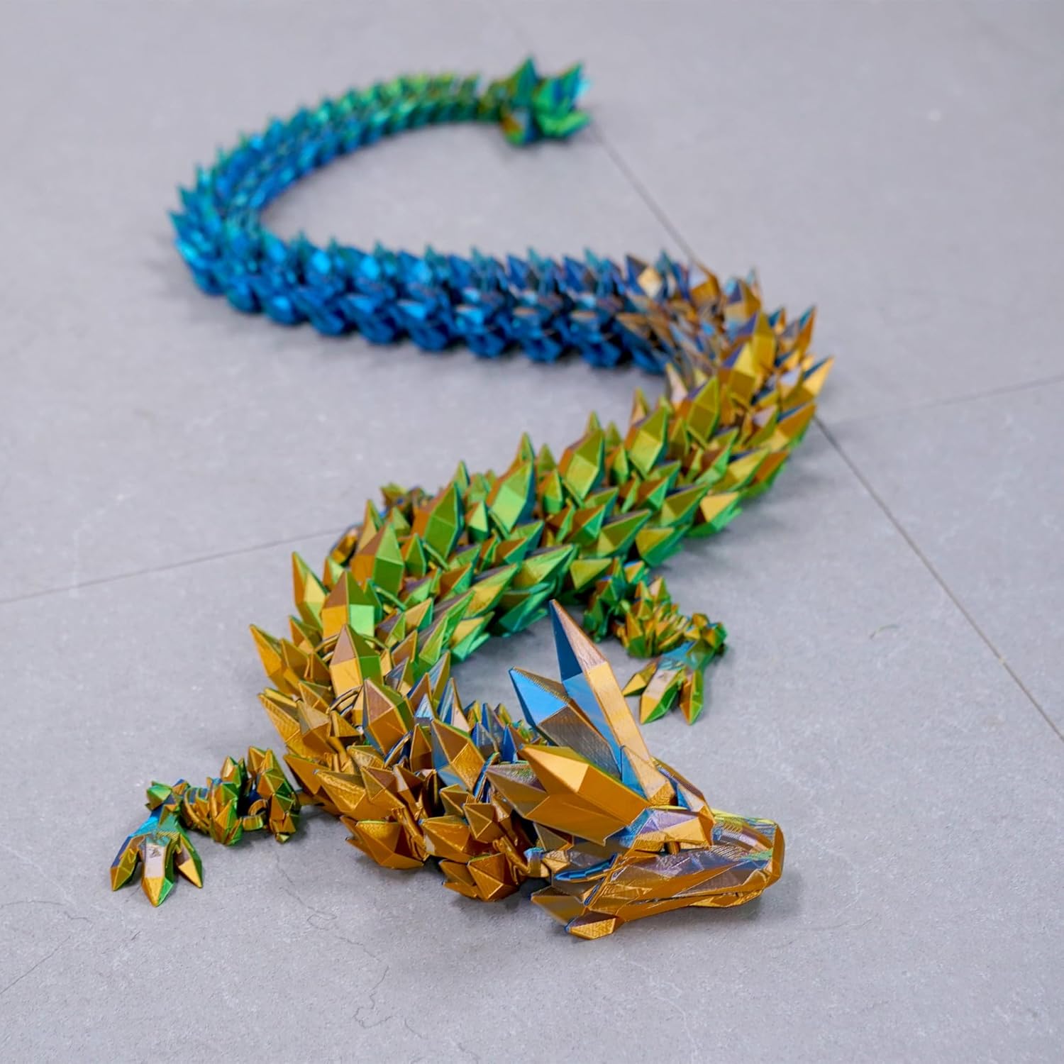 48.8inch Super Large 3D Printed Dragon Models,Flexible Joint Animal lacertid Figurines, 3D Printing Stuff Cheap,Stress Relief, Fidget restlessness, ADHD Toys, Surprise Fantasy Gifts