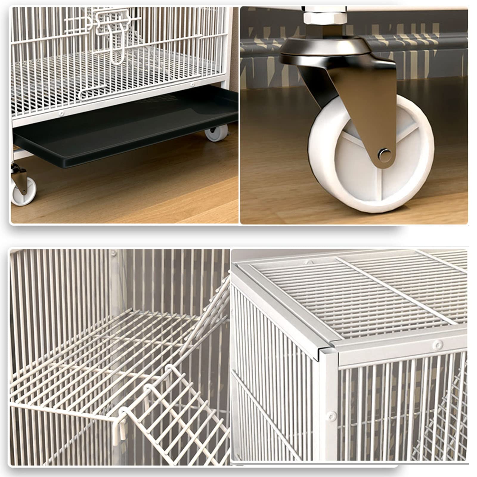Jaula para Conejos de Interior, Jaula para Conejos, Casas y hábitats para Animales pequeños, conejera para Animales pequeños y casa de Juegos de Ejercicio, Jaula de Metal Resistente para mas