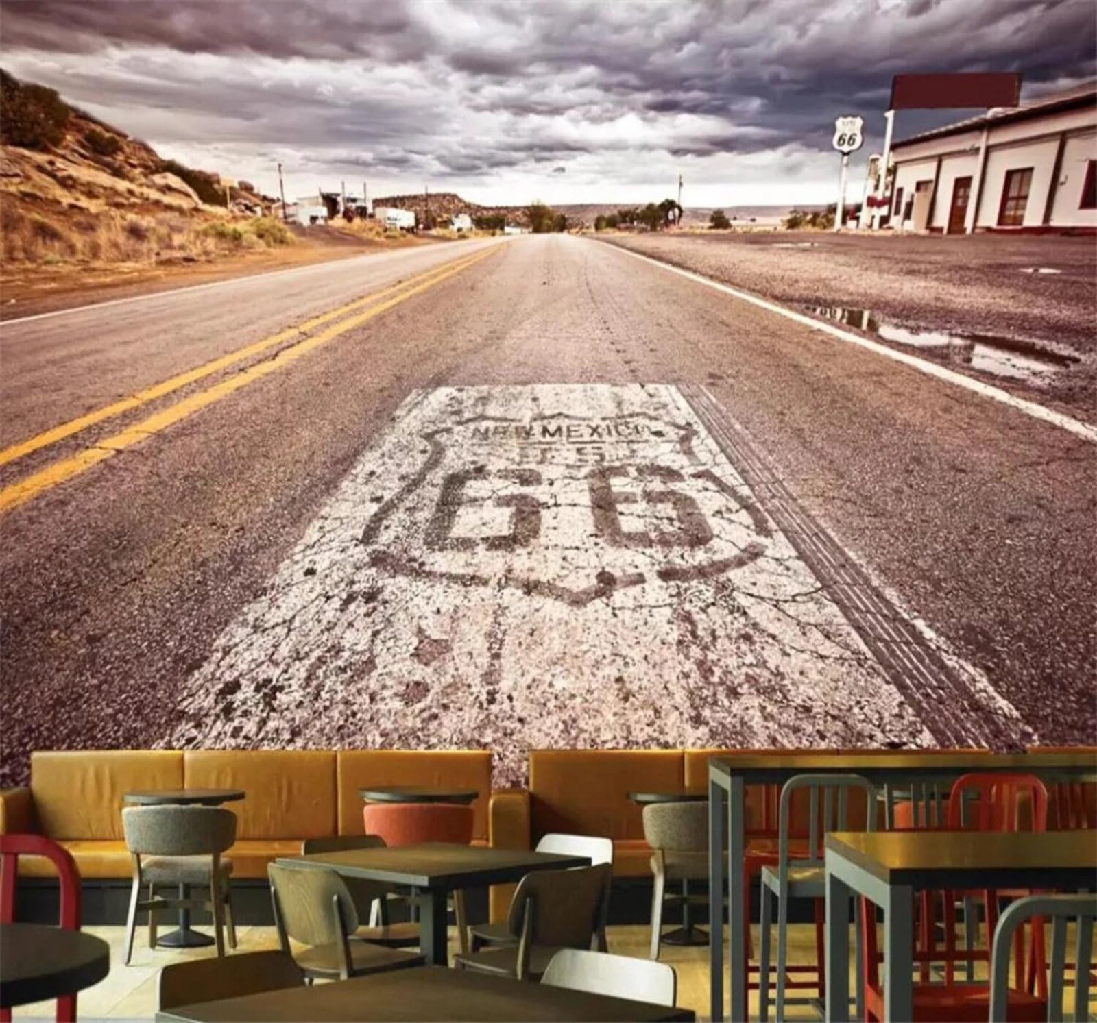 Xlming 300Cm×210Cm(B×H) Minimalist Three Dimensional Road Sense Of Space Landscape 3D Wallpaper Luxury Home Dining Decor Paste Sofa Living Room The Wall For Bedroom Mural-300Cm×210Cm