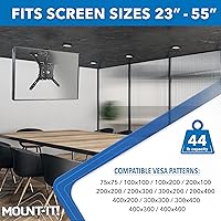 Vista 8 de Mount-It! Soporte plegable para TV de techo para televisores de 23 a 55 pulgadas, soporte abatible que ahorra espacio para techos planos e