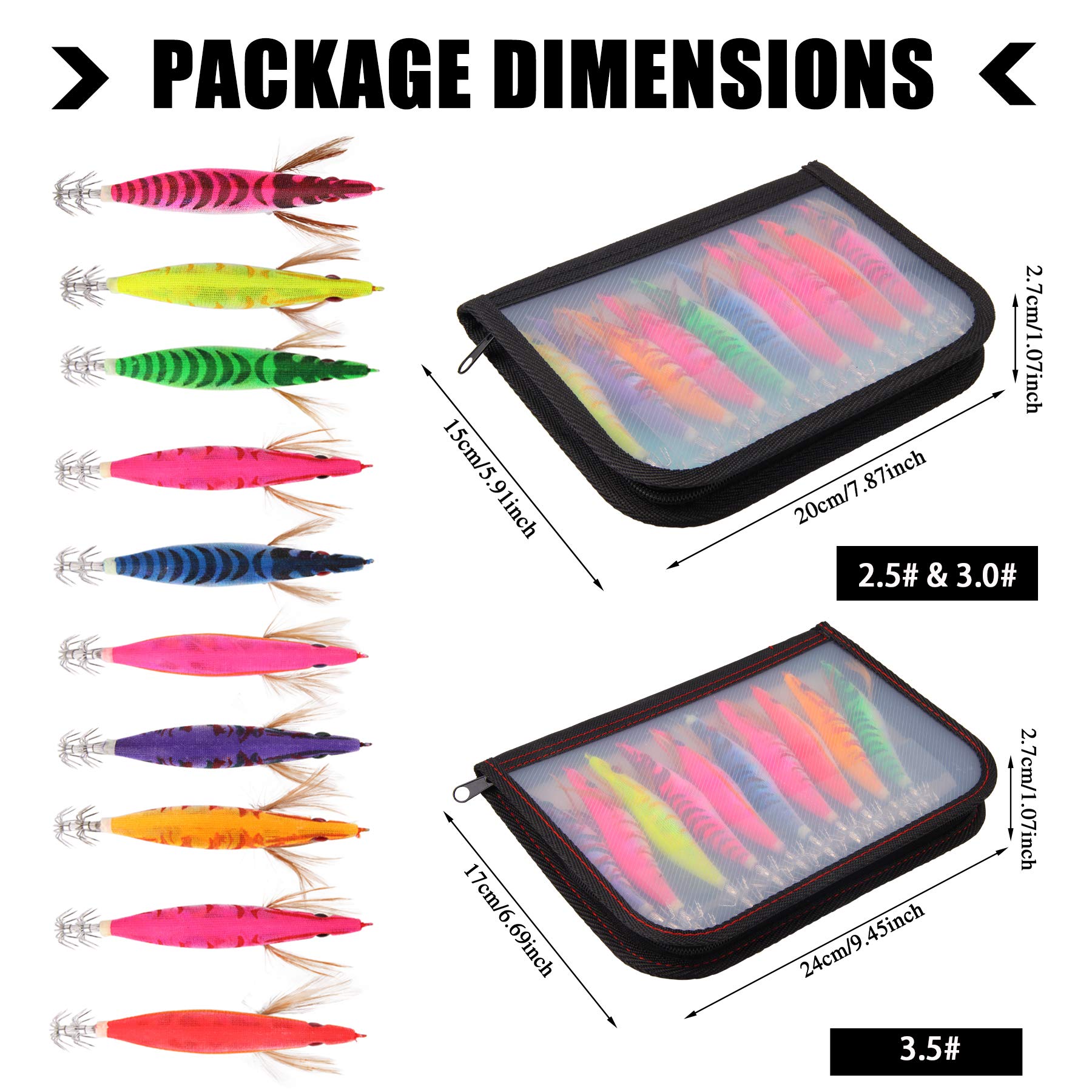 Señuelos de pesca de langostinos luminosos con gancho de madera para pesca de camarones y camarones, 10 unidades