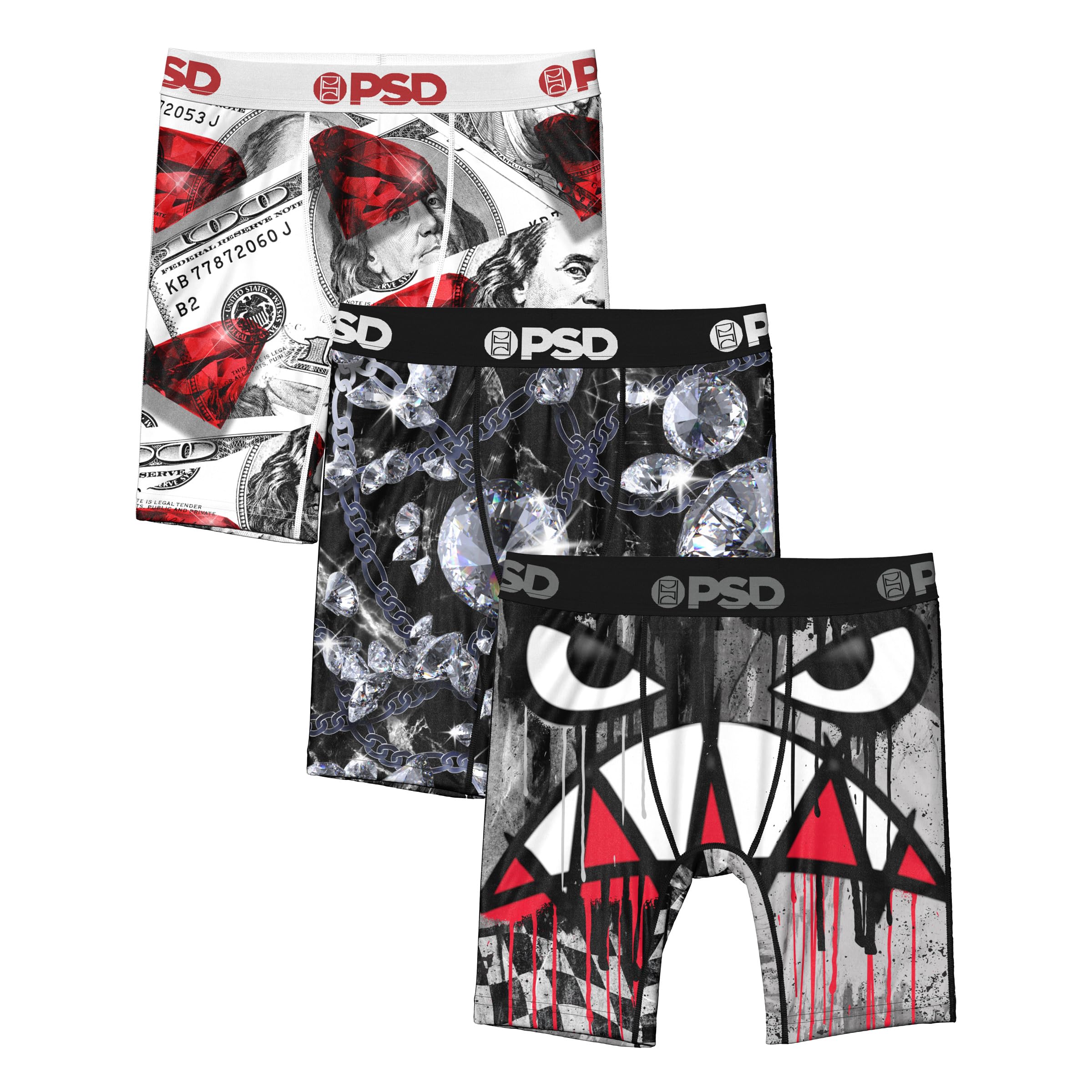 PSD Underwear Youth Boys Boxer Briefs - Warface Print Comfortable Active Underwear for Boys Boys Underwear Packs Singles