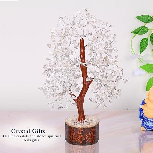 Miniatura 7 de Cuarzo transparente, árbol de cristal, piedras preciosas, árbol de dinero blanco, árbol de chakras, cristal de cuarzo, árbol bonsái de cristal,
