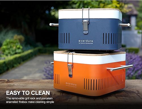 Miniatura 9 de Everdure by Heston Blumenthal - Bolsa para transporte de la parrilla de carbón portátil CUBE, con correas de piel y velcro, con múltiples