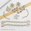 Set de Charm de Zapatos con Brillos para Clogs y Sandalias, 20 Piezas de Decoración con Glitter, Perlas y Flores, Cadenas y Pines para Accesorios de Zapatos DIY para Fiestas 3