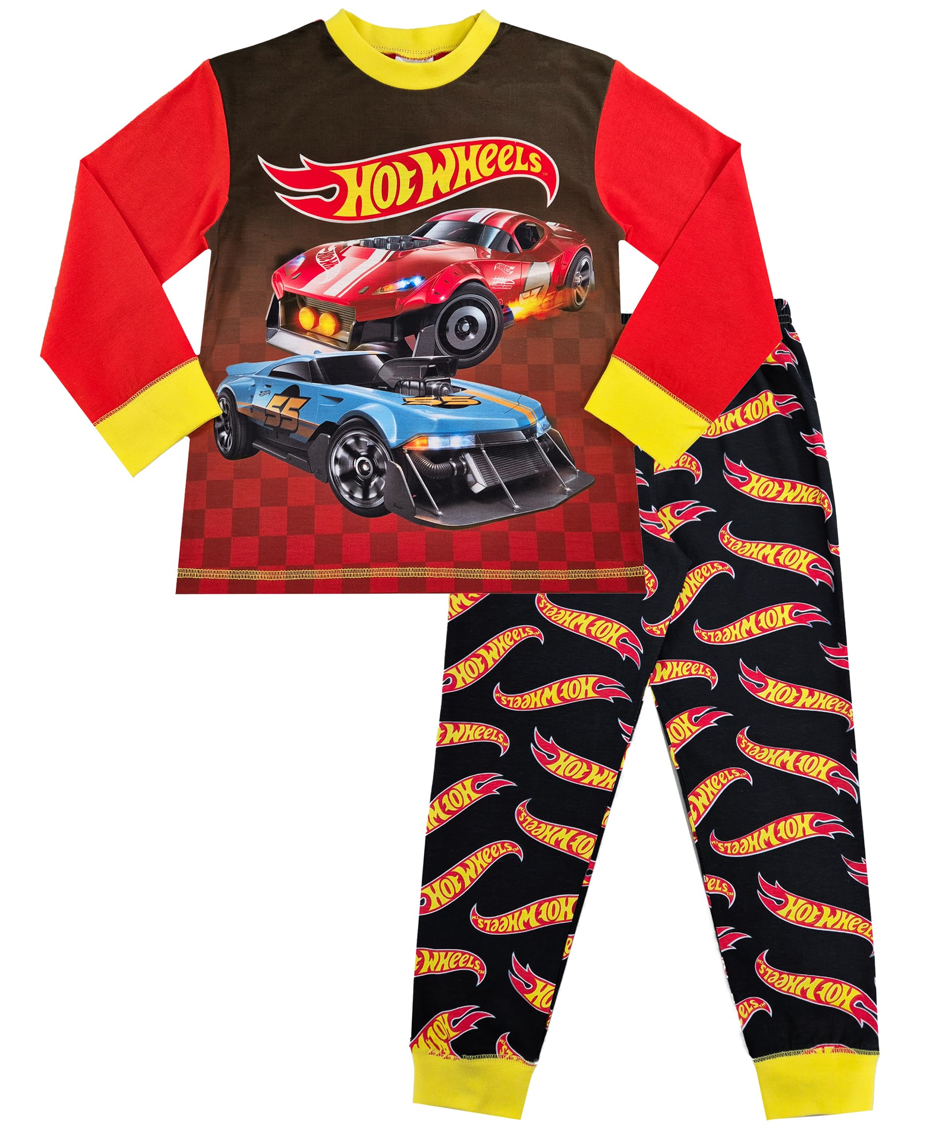 Hot Wheels Boys Pyjamas Red Racing Cars PJs (Hot Wheels Red, 9-10 Years)