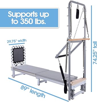 AeroPilates Precision Series Reformer 610 with Optional Cadillac (Reformer 610 with Cadillac)