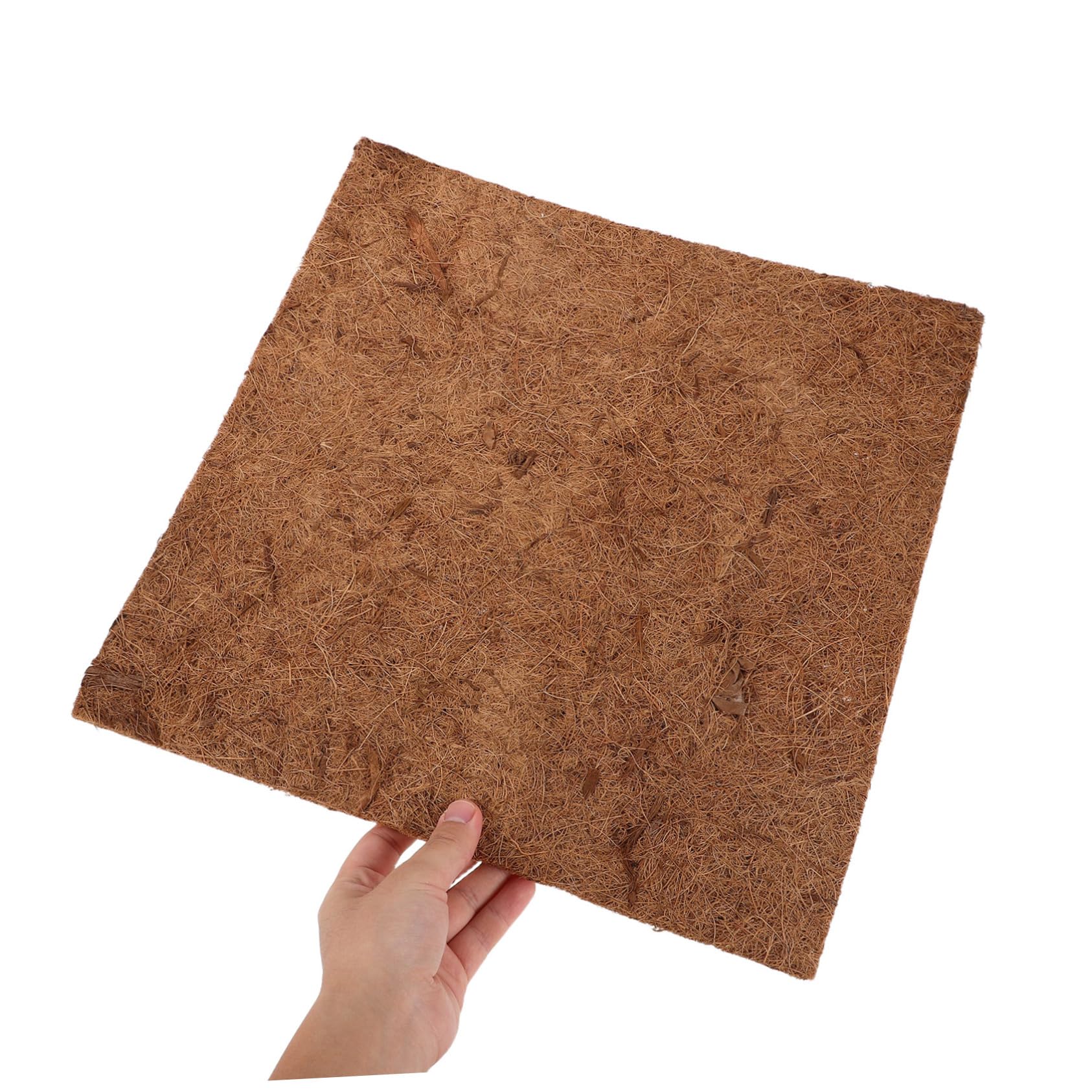 Tappetino per Terrario per Rettili, Set 4 Pezzi in Fibra di Cocco Marrone | Lucertola e Pollaio, Inserimento Semplice, Uso Versatile nel Recinto, Formato 4 Pezzi