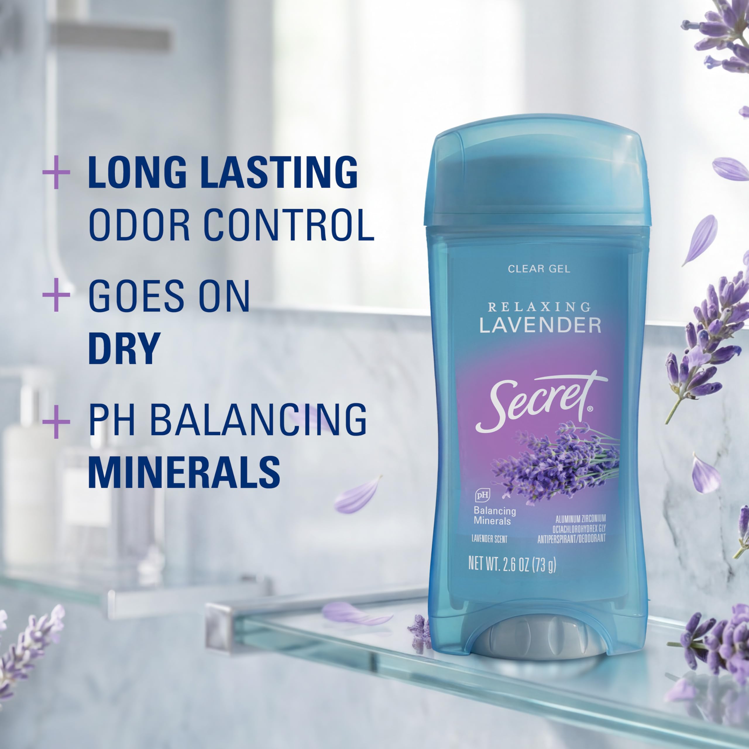 Secret Scent Expressions Crystal Clear Gel antyperspirant dezodorant, Ooh La La Lavender - 2,7 oz (dezodoranty)