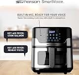 Emerson SmartVoice 5.3QT Air Fryer, 1000+ Voice Commands, 6-in-1 Digital Cooker, Compact Countertop Design, Oil-Free Healthy Cooking, Easy-Clean Nonstick Basket, 1500W — image 3