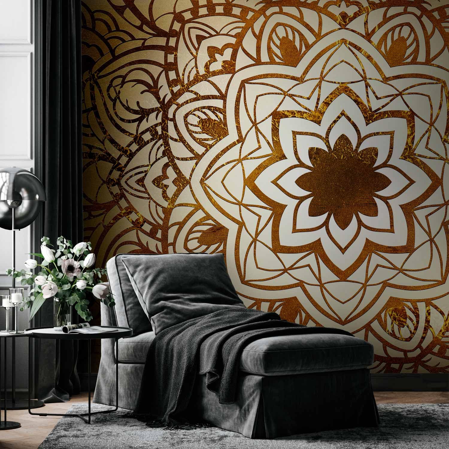 artgeist Wall Mural Mandala 193x110 in - XXL Peel and Stick Self-Adhesive Foil Wall Mural Removable Sticker Premium Print Picture Image Design Home Decor f-A-0486-a-c