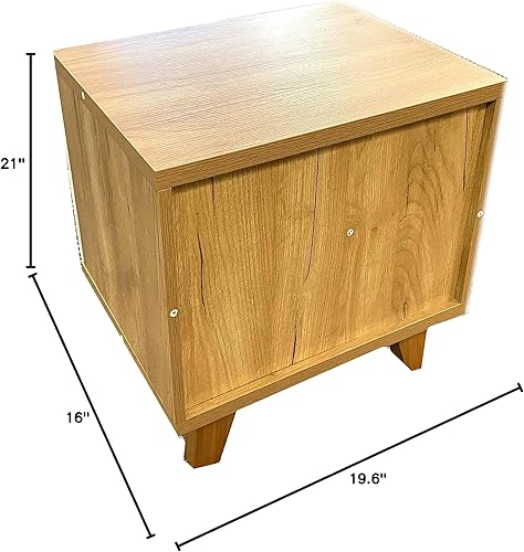 Miniatura 2 de Aline Mesita de noche para dormitorio mesita de noche blanca y madera mesita de noche con 1 o 2 cajones mesa auxiliar para dormitorio sala de estar