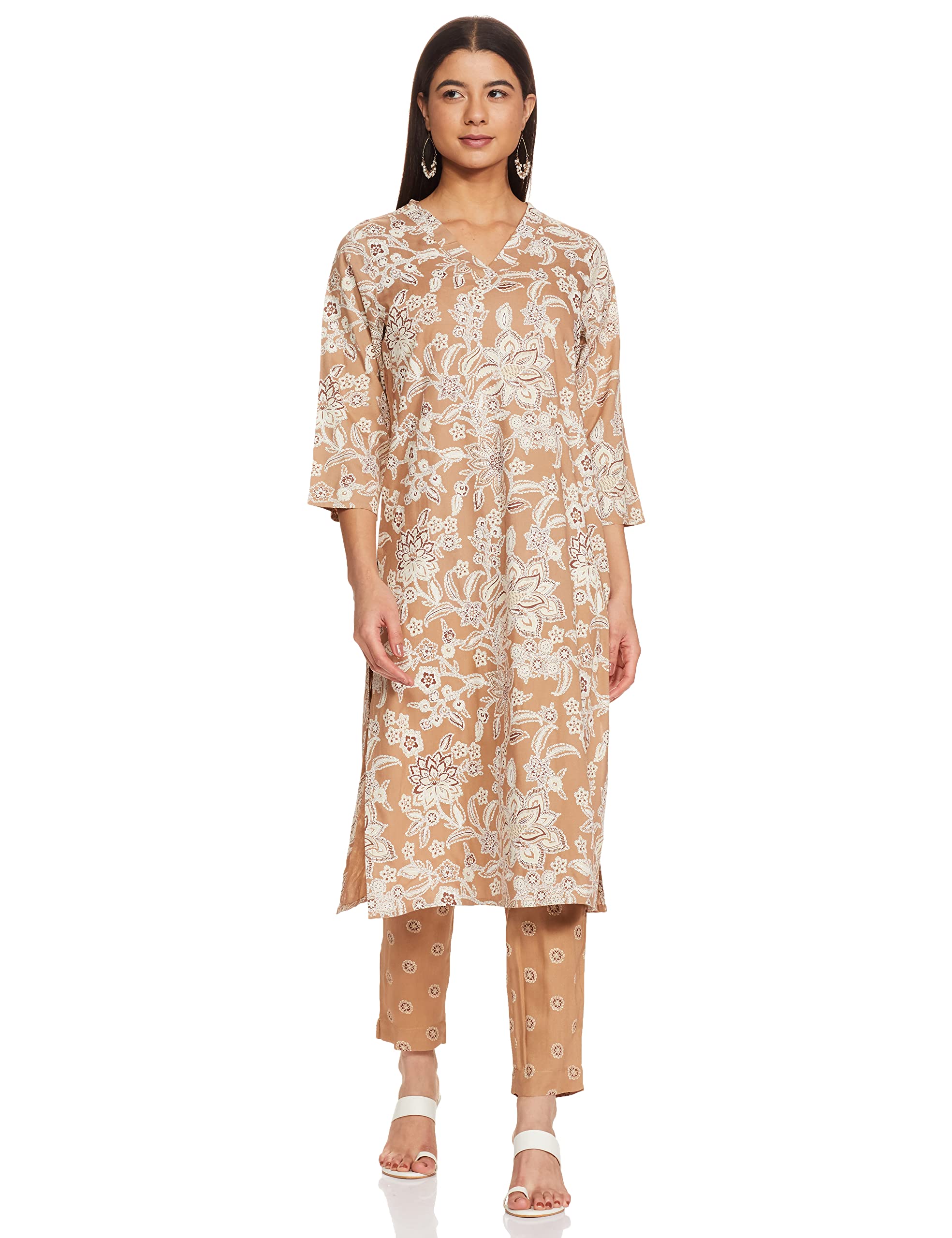 Max Women Printed Straight Kurta with Straight Pants