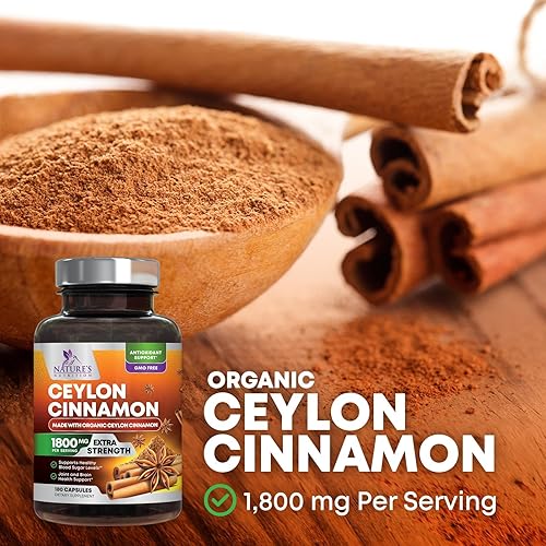 Miniatura 3 de Cápsulas de canela de 1800 mg, canela orgánica certificada de Ceilán  Cápsulas de canela orgánica de Sri Lanka Ceilán  Las mejores vitaminas veganas
