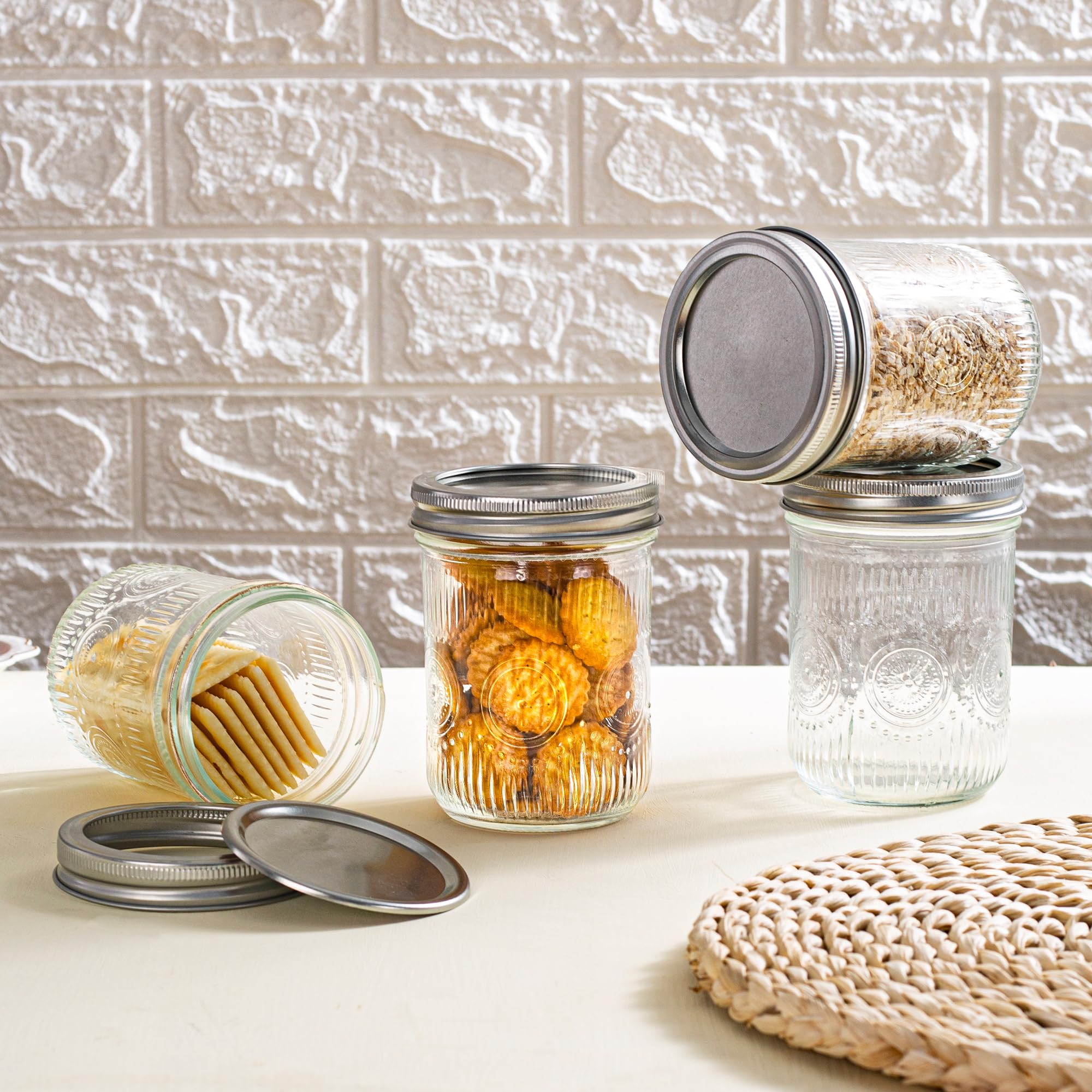 Pack de 6 Tarros de Cristal con Tapa
