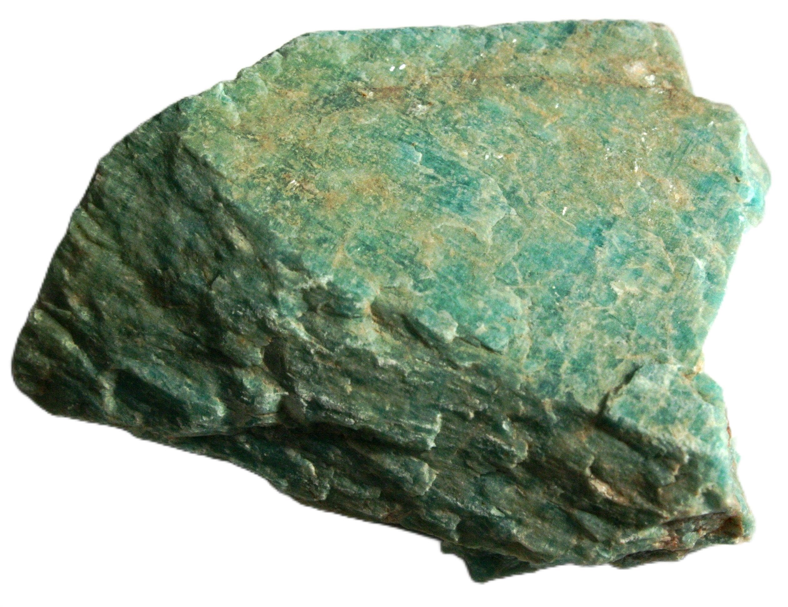Amazonite Mineral with Green Cleavages - 2 Unpolished Pieces of Rock
