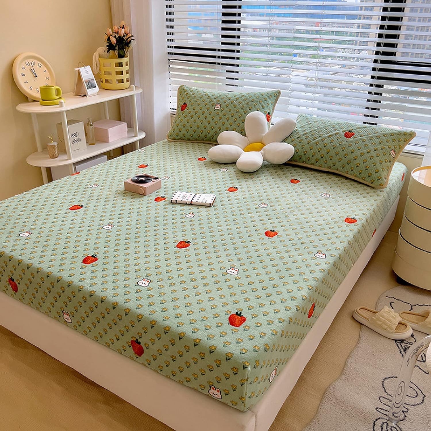 Bed Sheet for Mattress, Mattress Protector Winter Thick Coral